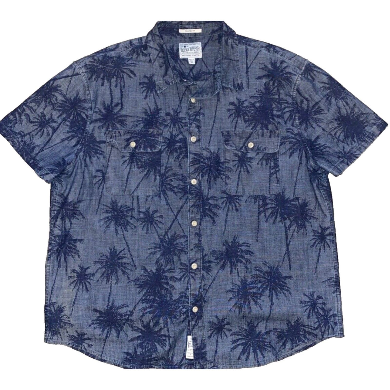 Lucky Brand Lucky Brand Shirt Men’s Short Sleeve Saturday Stretch Clean 2 PKT Workwear XL Multicolor Floral Button-Up Polo Style? Size US XL / EU 56 / 4 - 2 Thumbnail