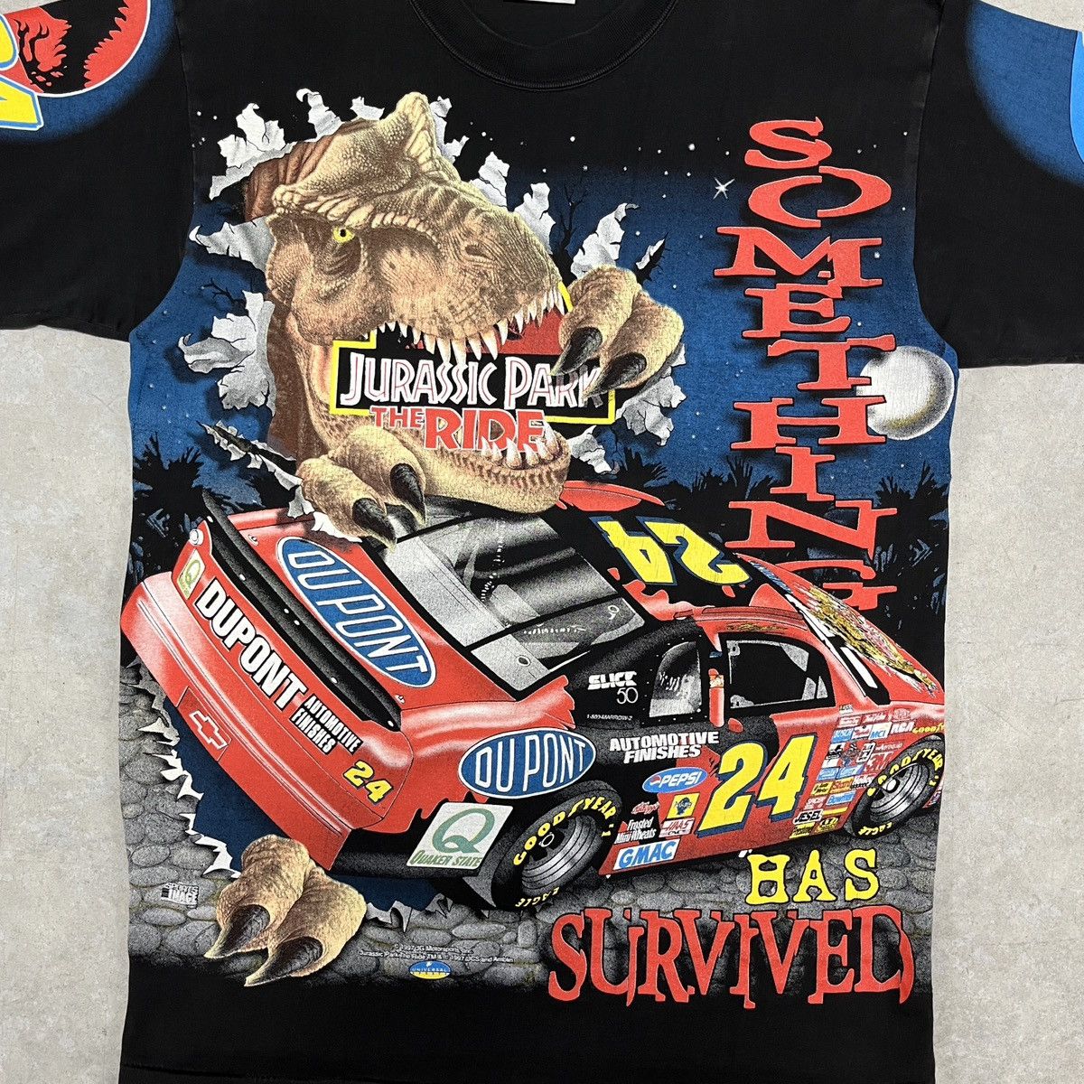 Chase Authentics Vintage Jurassic Park Nascar All Over Print Shirt Size US L / EU 52-54 / 3 - 5 Thumbnail