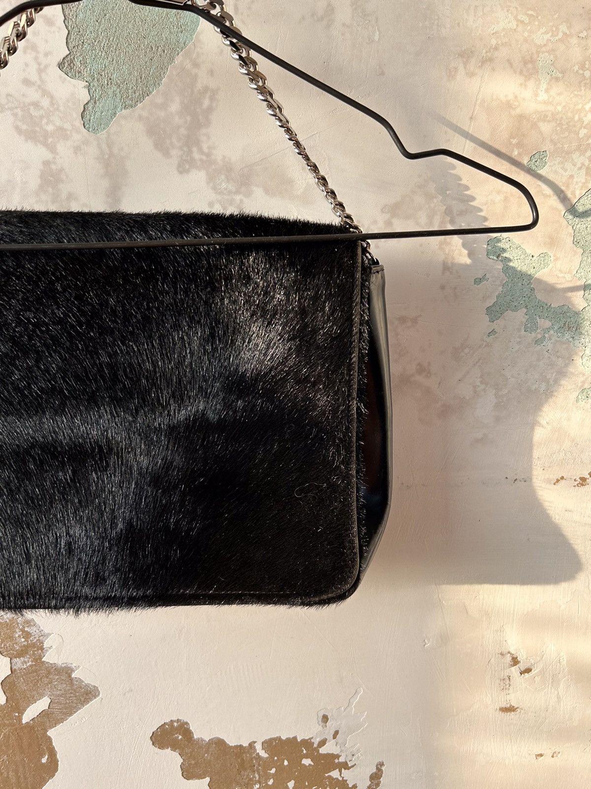 Japanese Brand × Vintage VINTAGE Y2K FAUX FUR BAG HANDLE SMALL LEATHER Size ONE SIZE - 2 Thumbnail