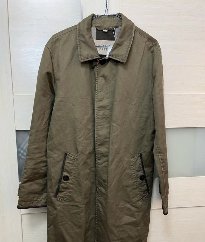 Burberry Burberry Green Cotton Mid-Length War Horse Coat Size US M / EU 48-50 / 2 - 1 Thumbnail