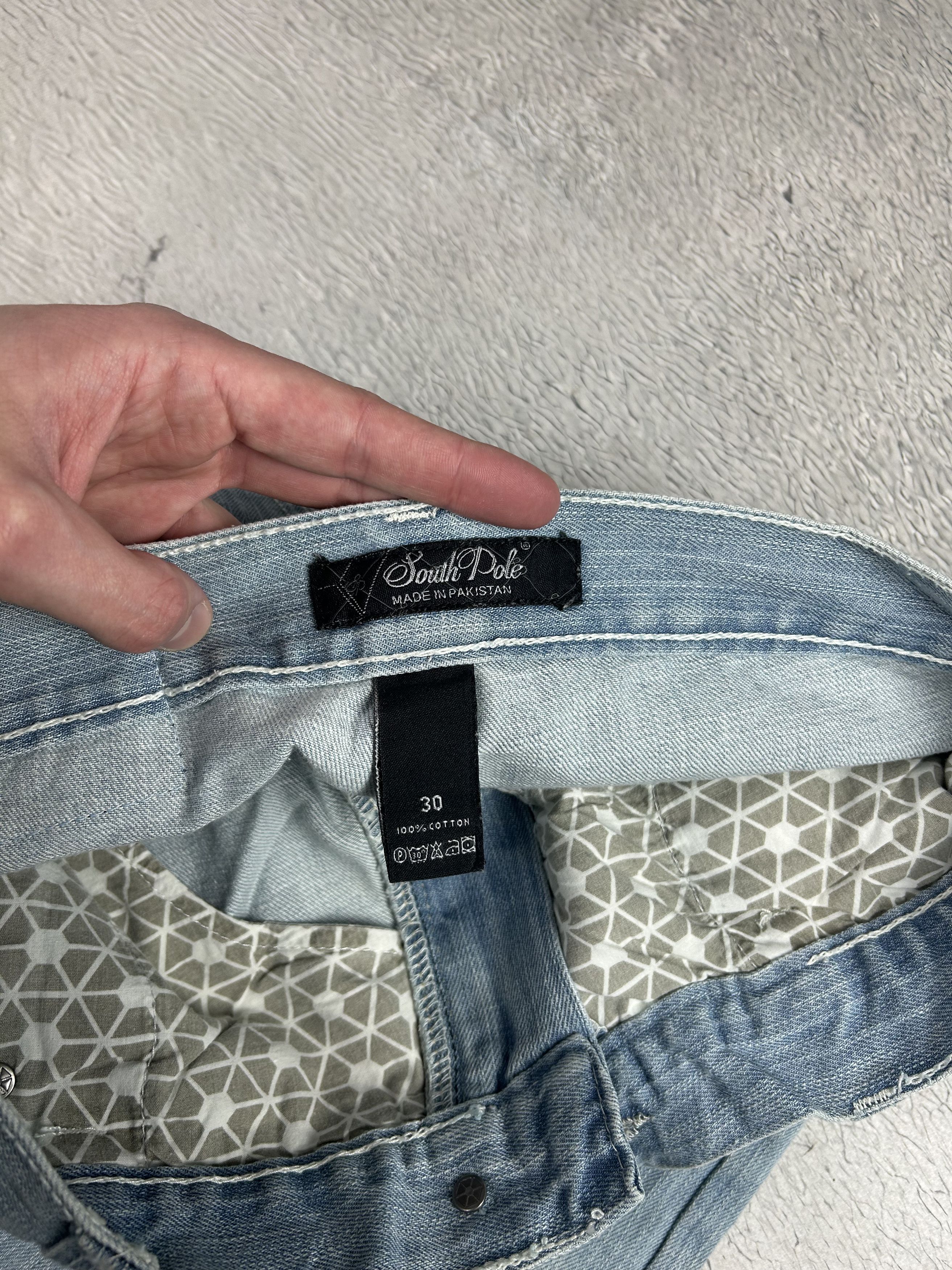 JNCO × Southpole Southpole Vintage Jeans Baggy Skate Logo Blue Denim Wide Leg Size US 30 / EU 46 - 7 Thumbnail