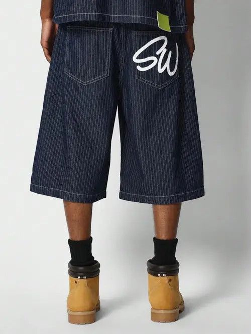 Jean Baseball Jeans Drip Drill Shorts Jorts Size US 34 / EU 50 - 1 Thumbnail