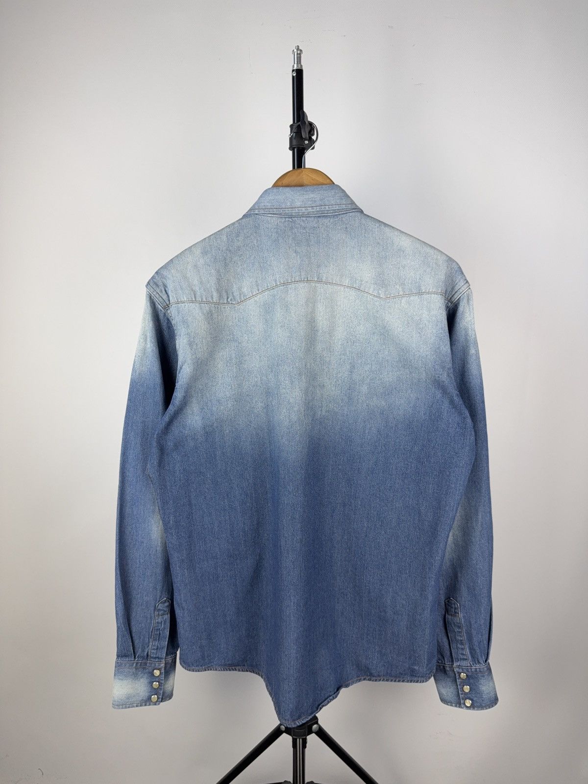 Vintage Vintage 90s Rare Retro Denim Cowboy Western Shirt Size US L / EU 52-54 / 3 - 8 Thumbnail