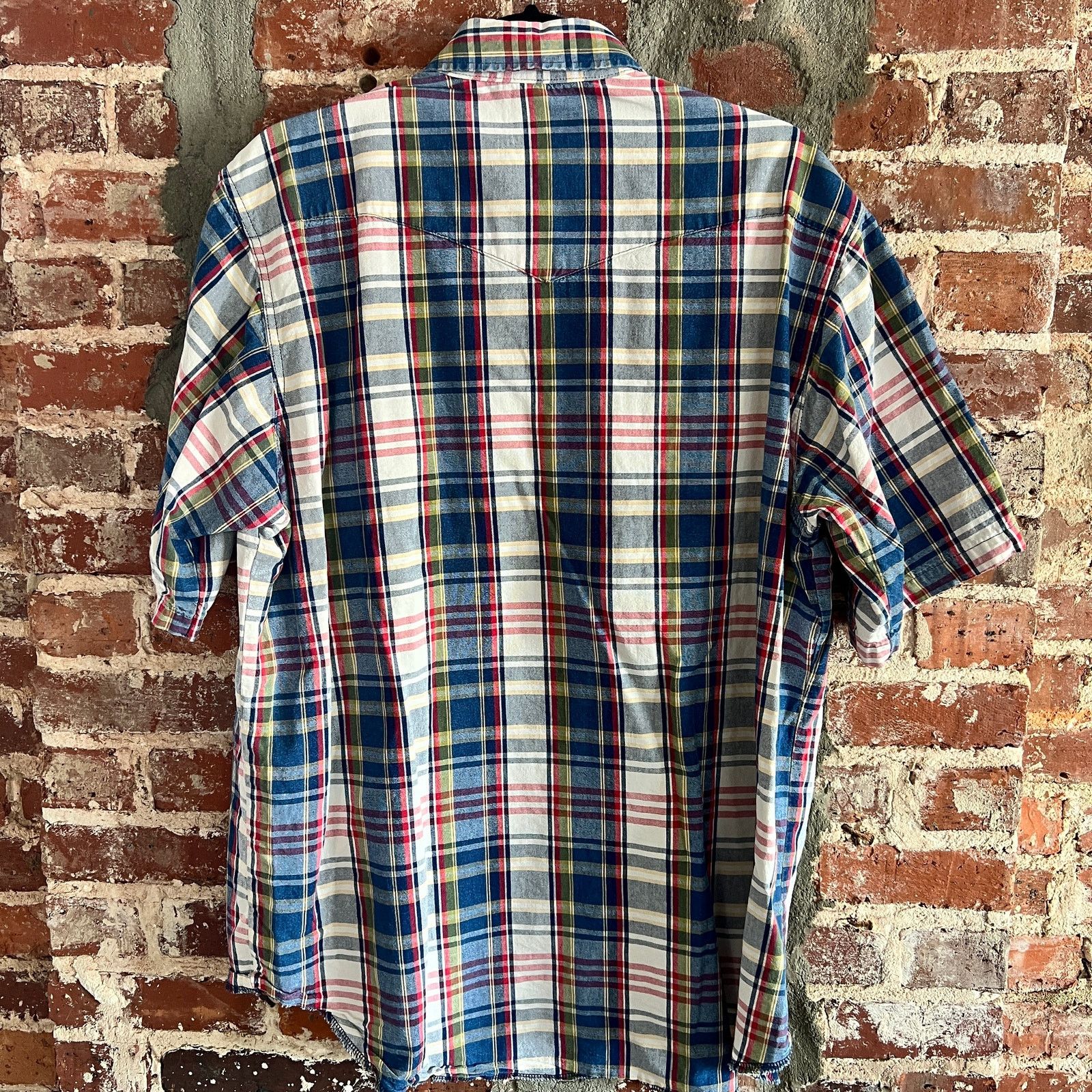 Wrangler VTG Wrangler Plaid Denim Weight Pearl Snap Shirt L 25x31 Size US L / EU 52-54 / 3 - 2 Thumbnail