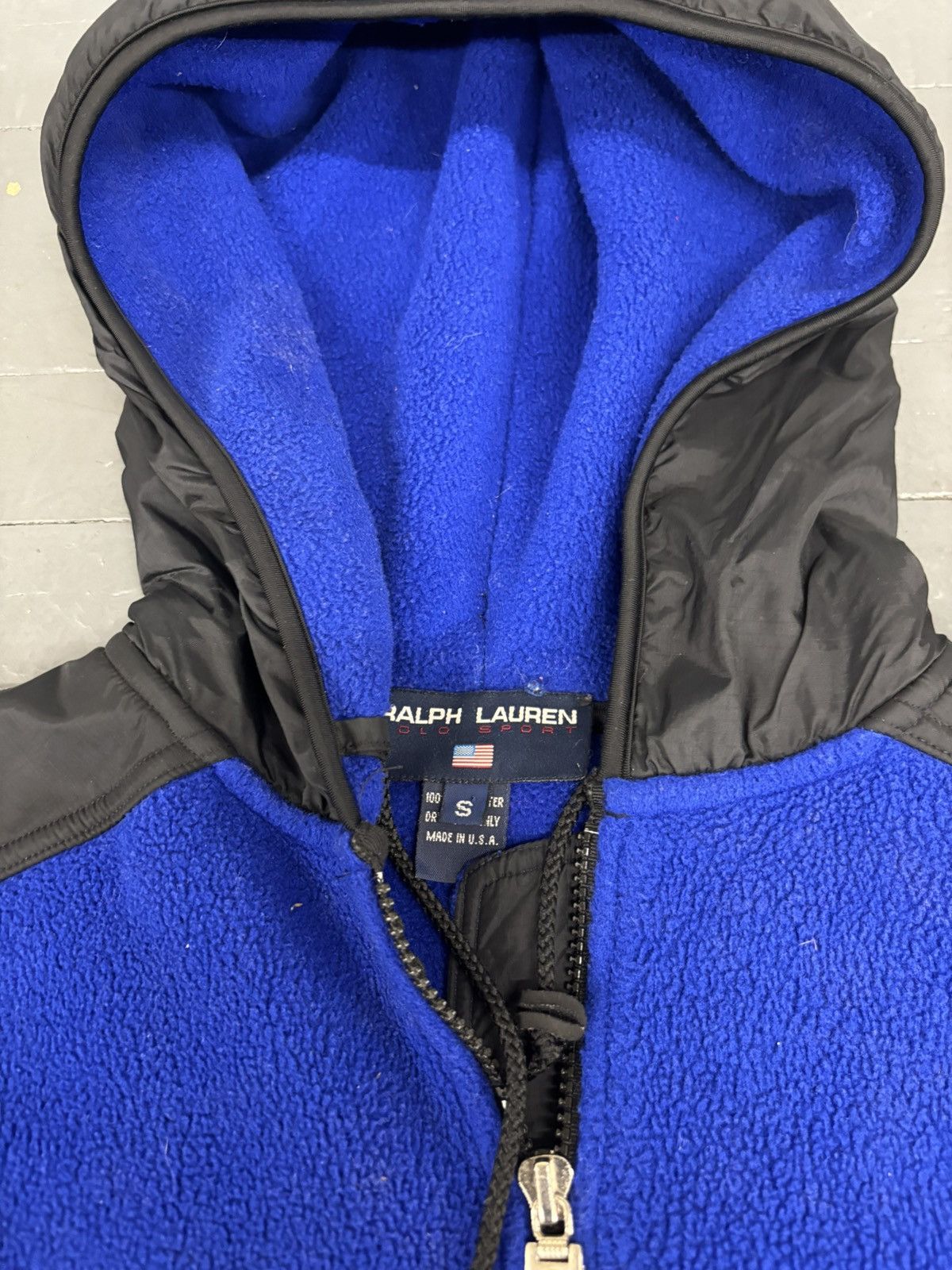 Polo Ralph Lauren Vintage polo sport hooded fleece jacket ski outdoors Size US S / EU 44-46 / 1 - 3 Thumbnail