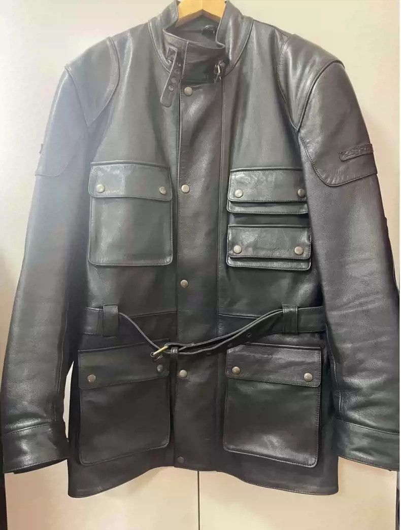 KADOYAJapanese native cowhide leather jacket for hunting motorcycle
