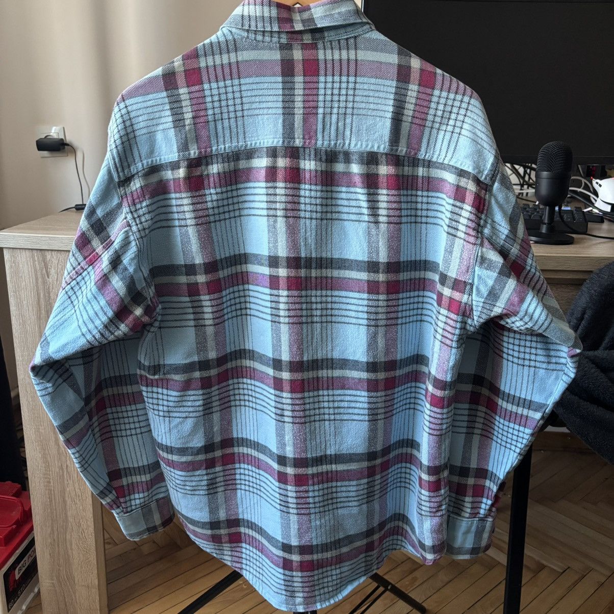 20471120 Vintage 80’s Plaid Flannel Button Shirt Size US M / EU 48-50 / 2 - 2 Thumbnail