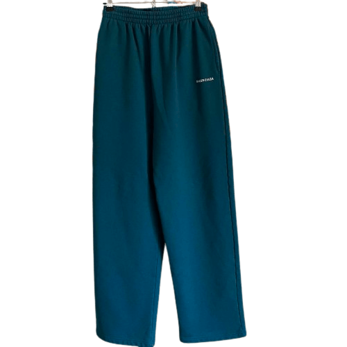 image of Balenciaga O1S1Rm0224 Jogging Pants In Blue & White in Blue/White, Men's (Size 28)