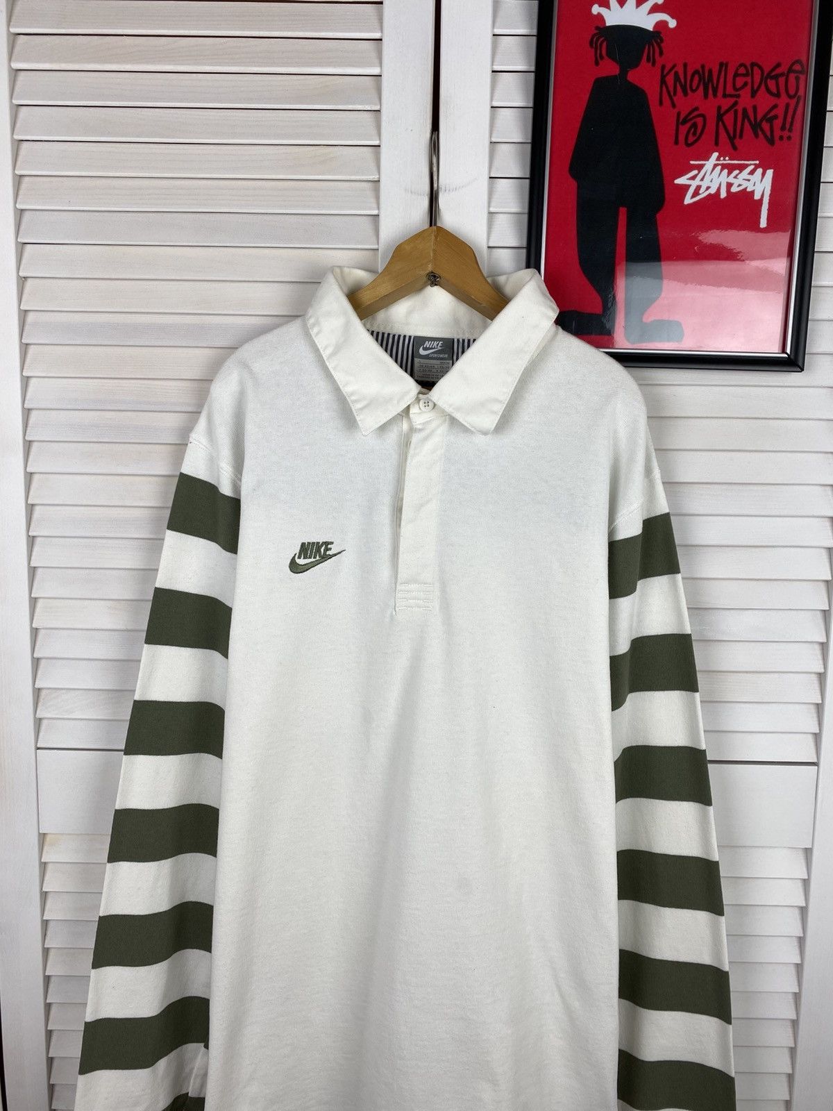 Nike Vintage Rugby Shirt Long Sleeve Nike EUGENE, OR./USA Heavy Size US L / EU 52-54 / 3 - 2 Thumbnail