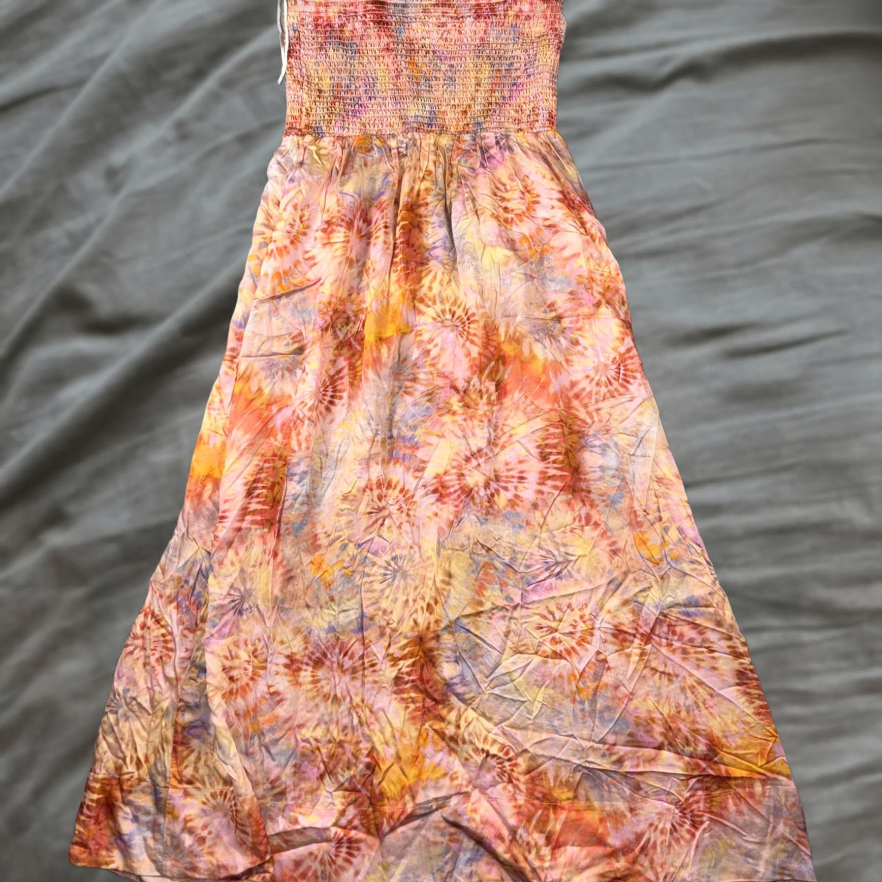 Marine Layer Marine Layer Dress Womens Medium Multicolor Tie Dye Strapless Smocked Maxi Boho Size M / US 6-8 / IT 42-44 - 1 Thumbnail
