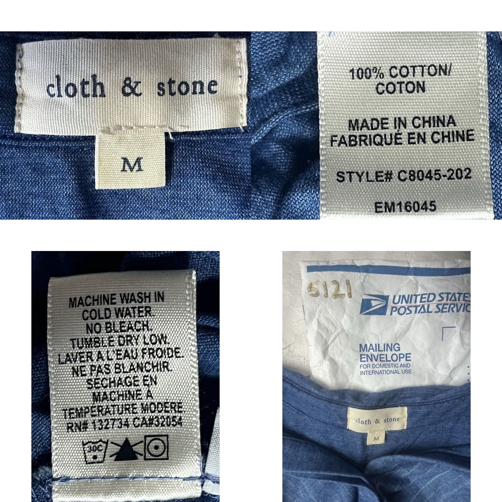 Anthropologie Cloth & Stone By Anthropologie Dress Womens Size Medium Blue 100% Cotton Casual Sleeveless Chambray Lyocell Collared Pullover Short Dress Size M / US 6-8 / IT 42-44 - 8 Thumbnail