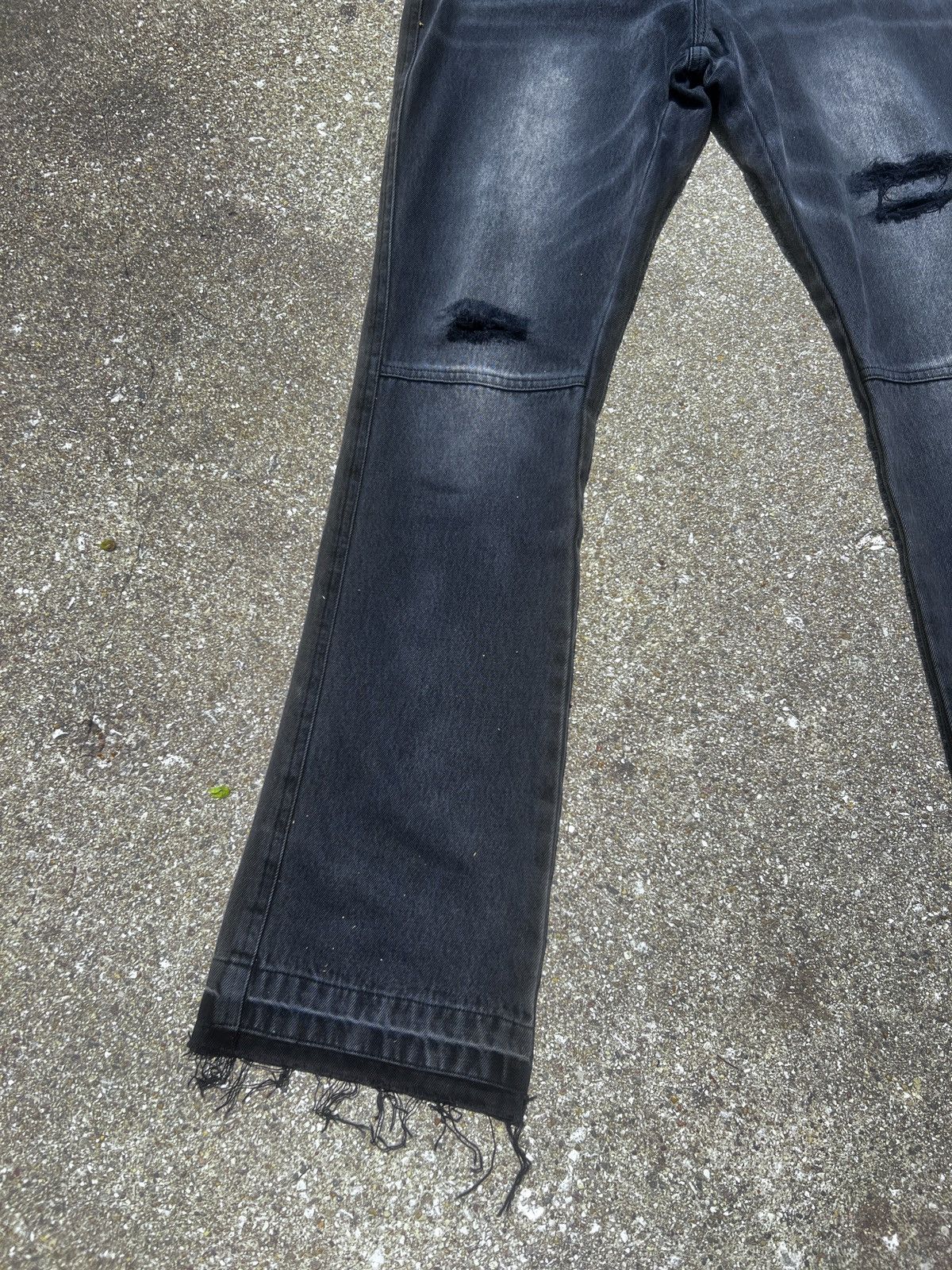 Other Rare black Ash Denim Black Faded slim Boot cut rare Size US 34 / EU 50 - 8 Thumbnail