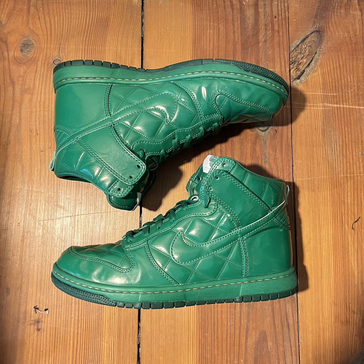 Nike × Supreme Supreme x Nike Dunk Hi Quilted “Green” Olympic Pack Size US 8 / EU 41 - 3 Thumbnail