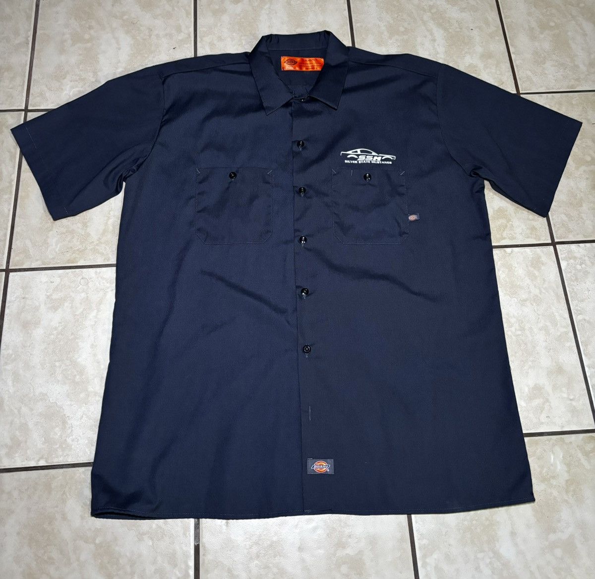 Dickies Grey Dickies work shirt with skull and wrench design Size US L / EU 52-54 / 3 - 1 Thumbnail