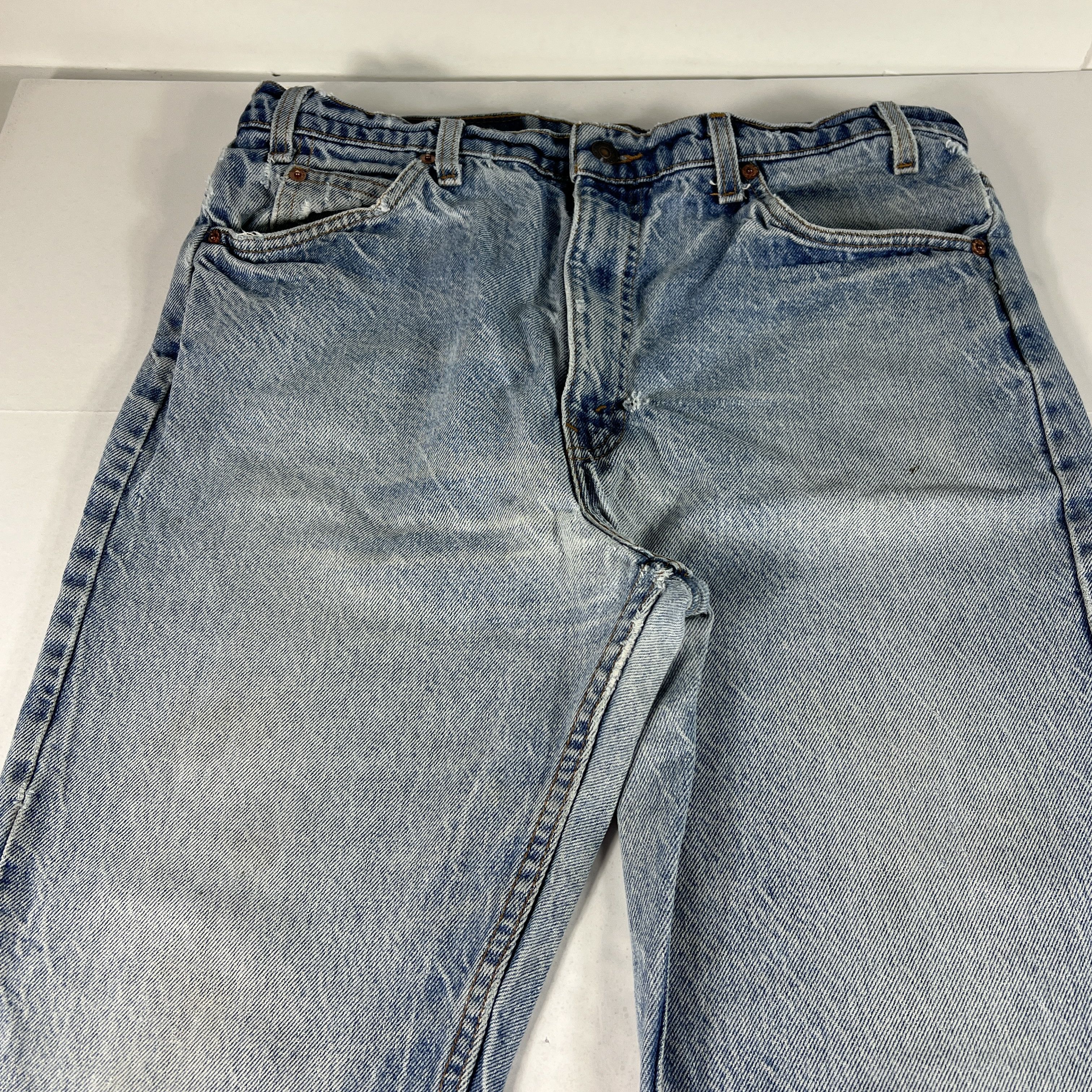 Levi's × Vintage VTG 90s Levi's Jeans 505 Straight Blue Denim Orange Tab Size US 34 / EU 50 - 7 Thumbnail