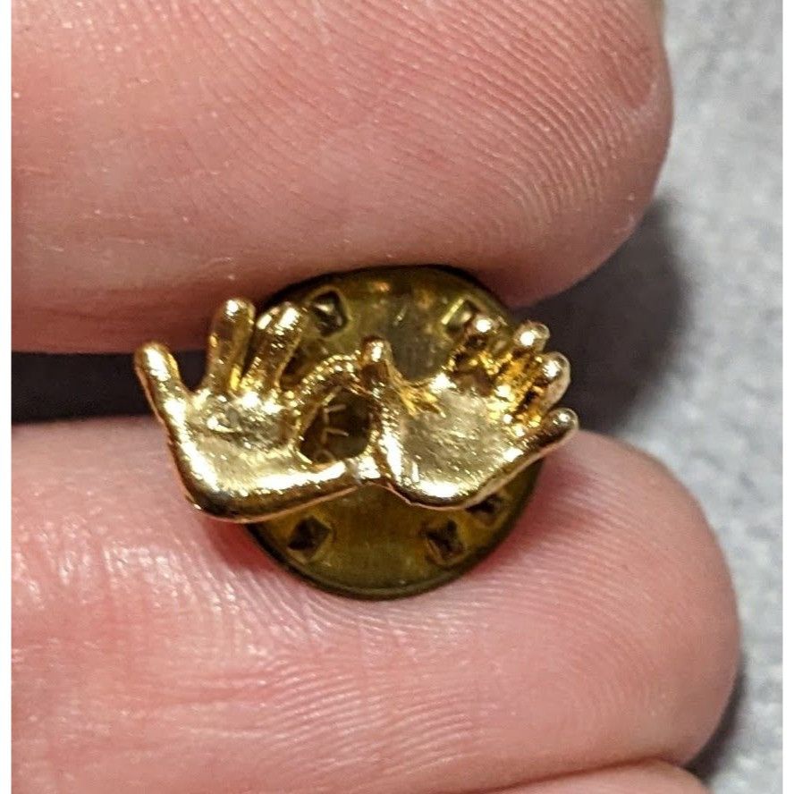 Other Super Tiny Gold Tone Baby Hands Lapel Pin Size ONE SIZE - 4 Thumbnail