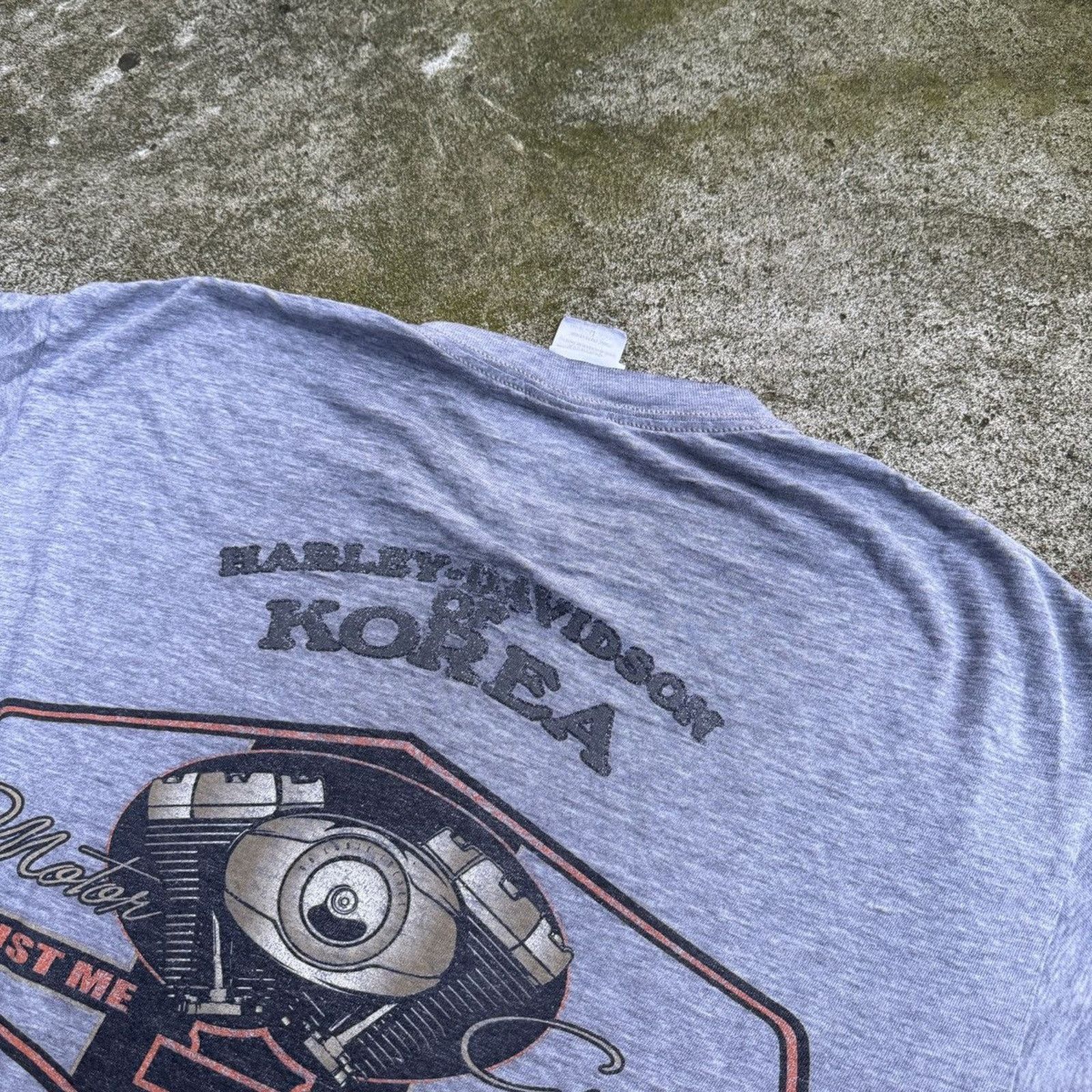 Harley Davidson Vintage Harley Davidson Thrashed Faded Spiderweb Tee Seoul Size US L / EU 52-54 / 3 - 9 Thumbnail
