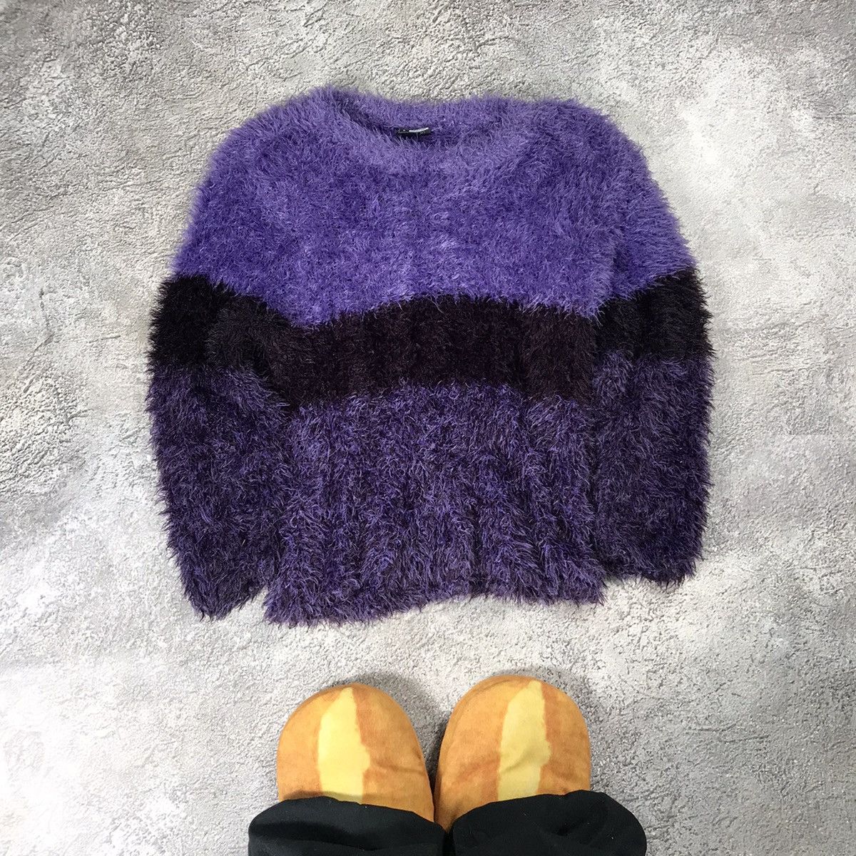 Vintage Vintage Y2K Oversized Mohair Striped Sweater Grunge 90s S Size S / US 4 / IT 40 - 1 Thumbnail
