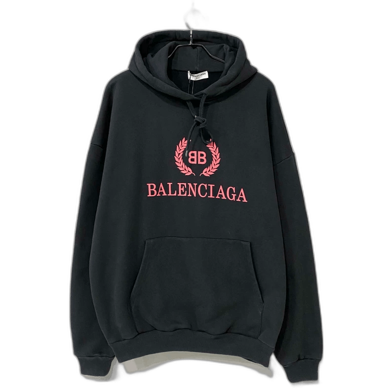 Balenciaga Balenciaga Black Hoodie with Pink Logo-2505 Size US S / EU 44-46 / 1 - 1 Thumbnail