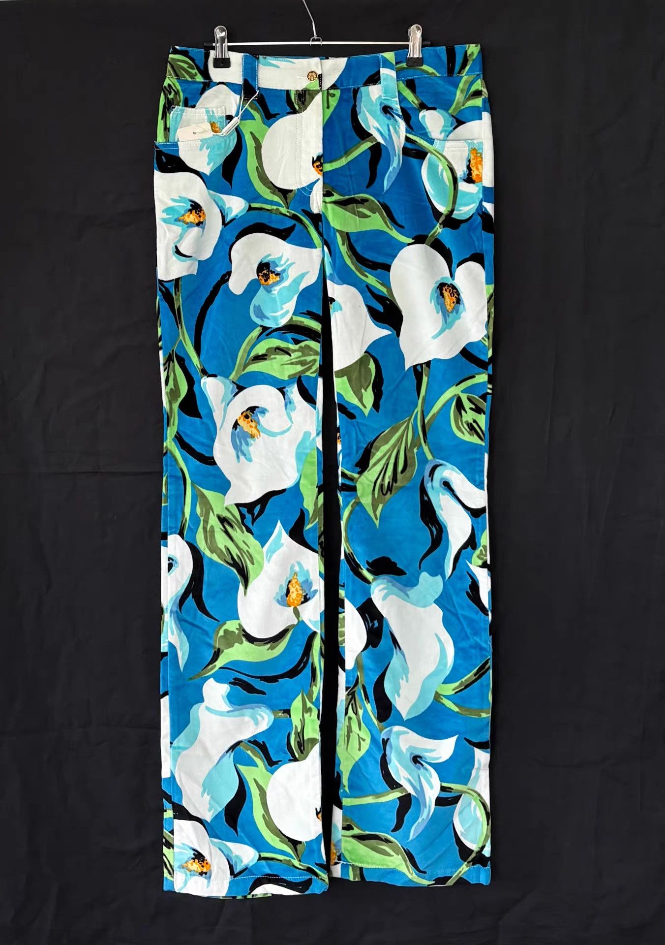 Dolce & Gabbana Dolce & Gabbana Unisex Floral Print Velvet Trousers Ｑ21 Size 30" / US 8 / IT 44 - 1 Thumbnail