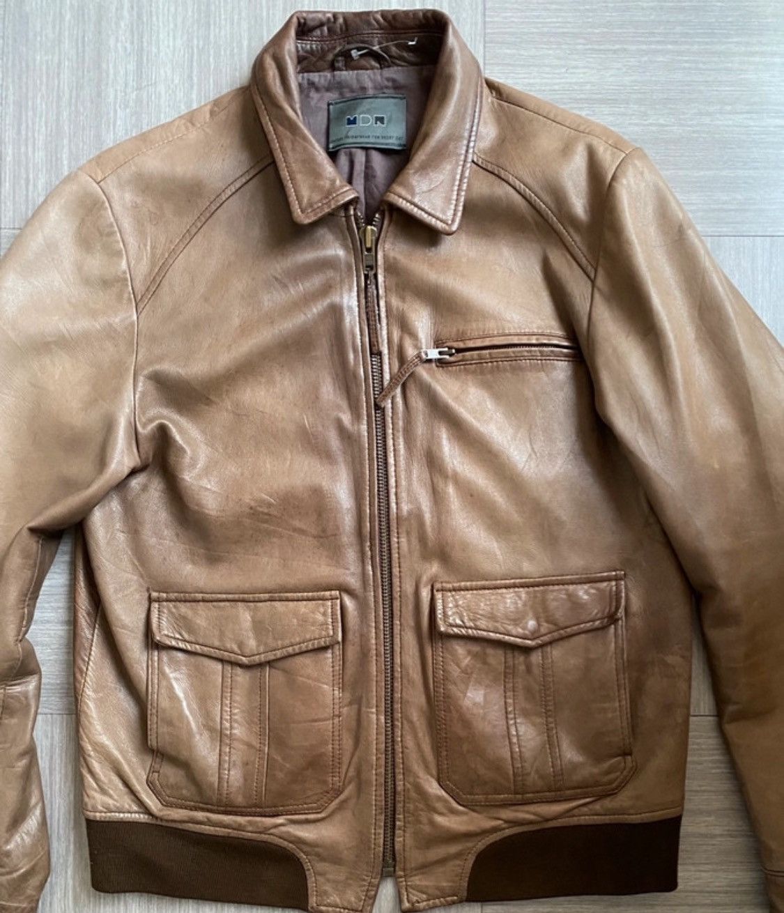 Vintage veste en cuir vintage marron Size US M / EU 48-50 / 2 - 2 Thumbnail