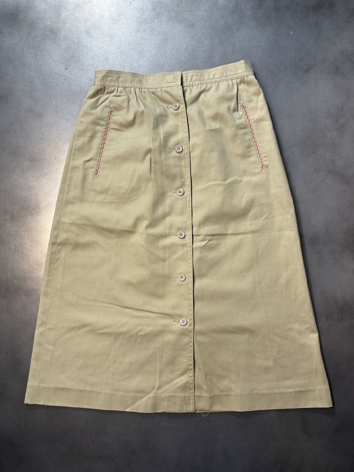 JCPenney × Sears × Vintage 1990s Maxi Skirt Vintage Tabi Skirt Front Button Loden Trad Size 32" / US 10 / IT 46 - 1 Thumbnail