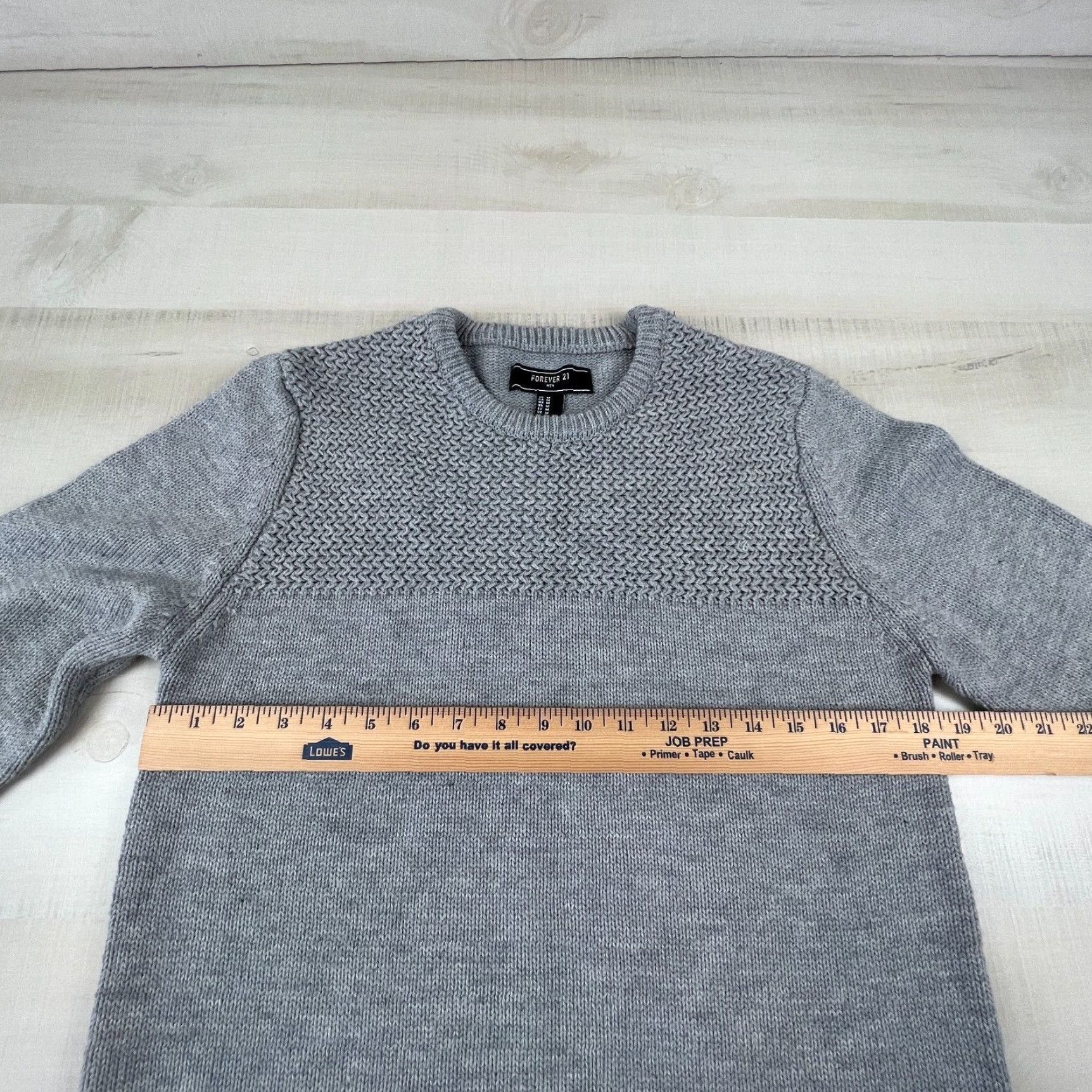 Forever 21 FOREVER 21 Mens Sweater Pullover Crew Neck Gray Medium Knit Long Sleeve Casual Workwear Classic Pattern Solid Size US M / EU 48-50 / 2 - 6 Thumbnail