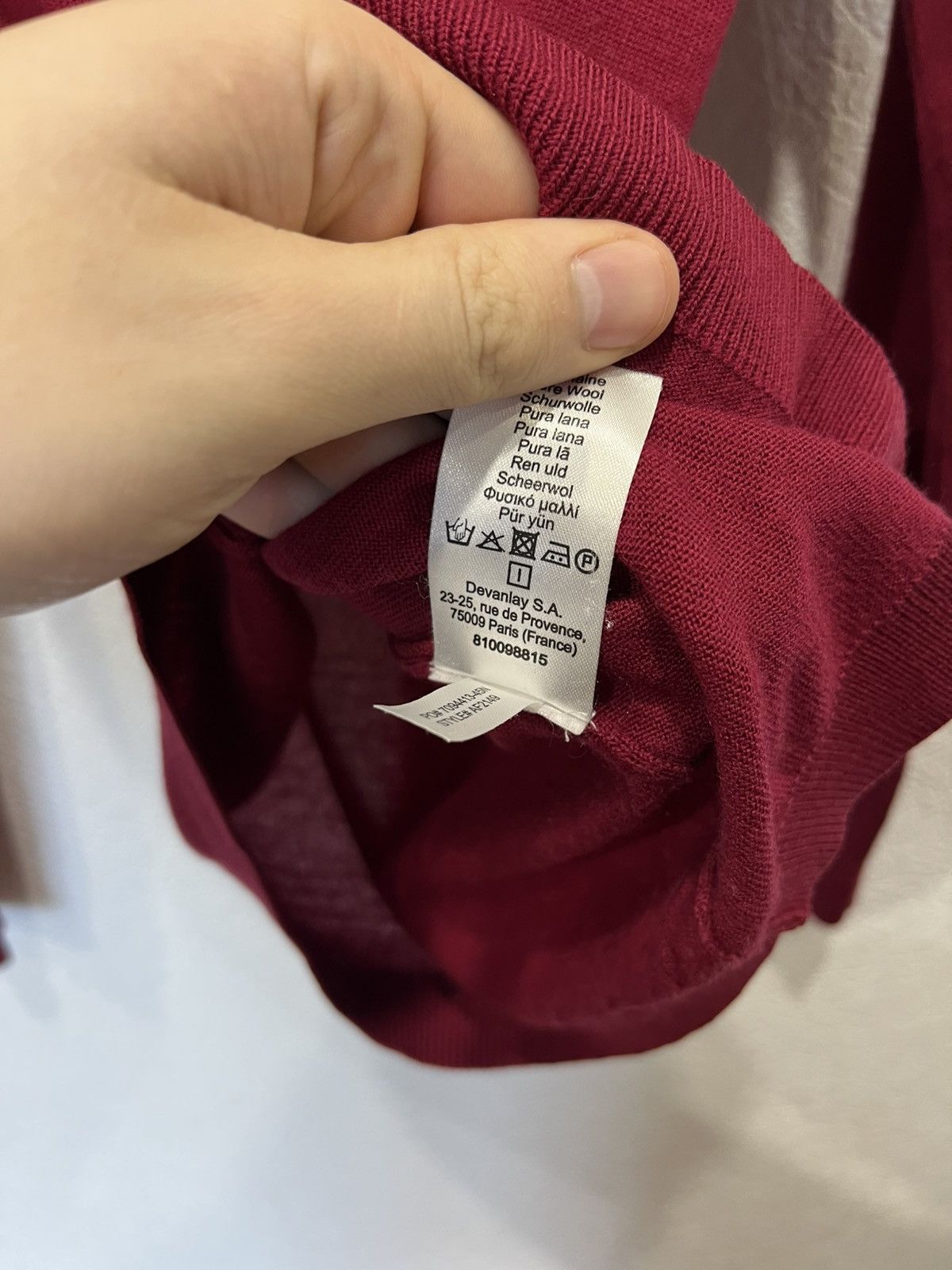 Lacoste Vintage Lacoste Womens Red Sweater V-Neck Size S / US 4 / IT 40 - 7 Thumbnail