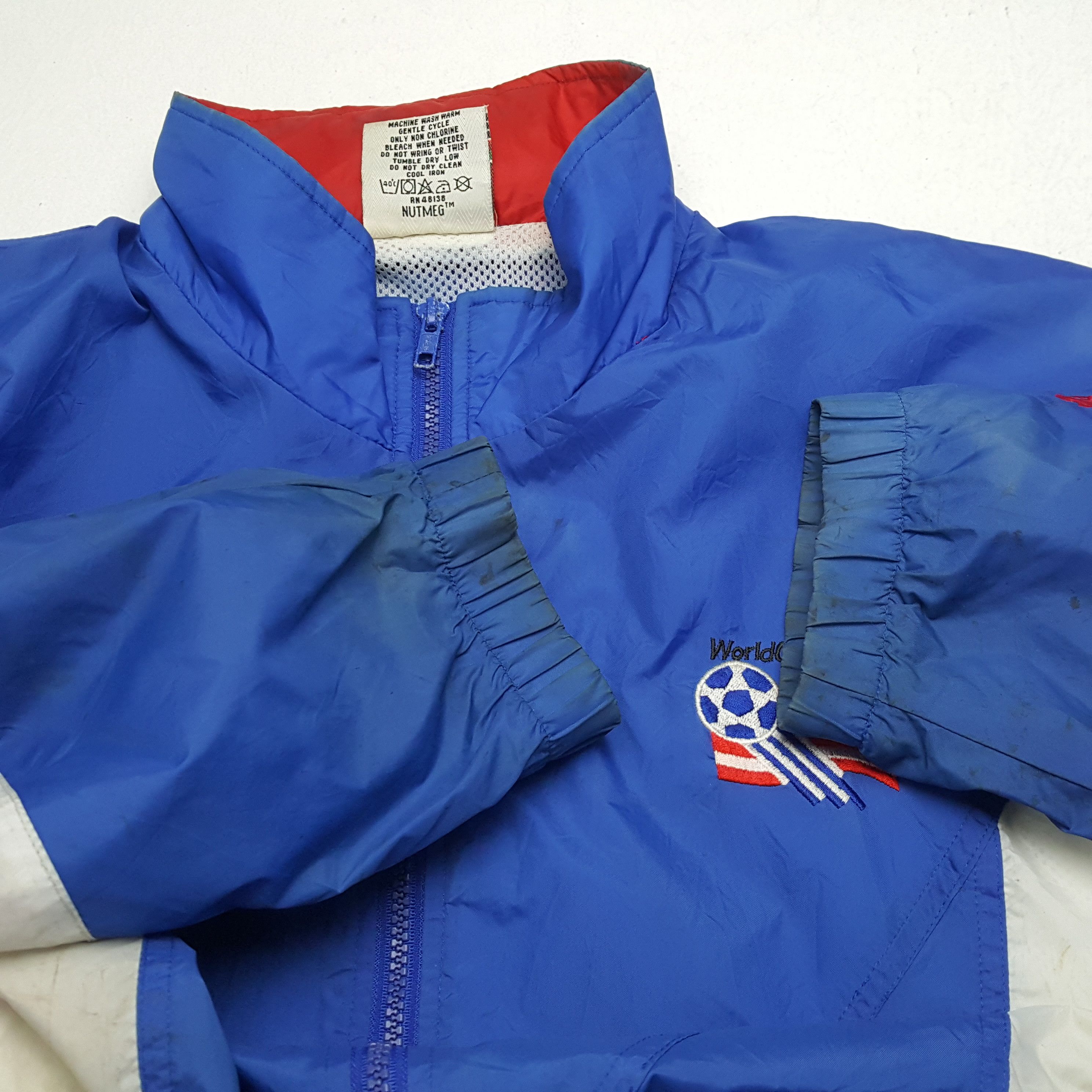 Nutmeg × Vintage WORLD CUPS USA 1994 Sportswear Style Windbreaker Jacket Size US XXL / EU 58 / 5 - 9 Thumbnail