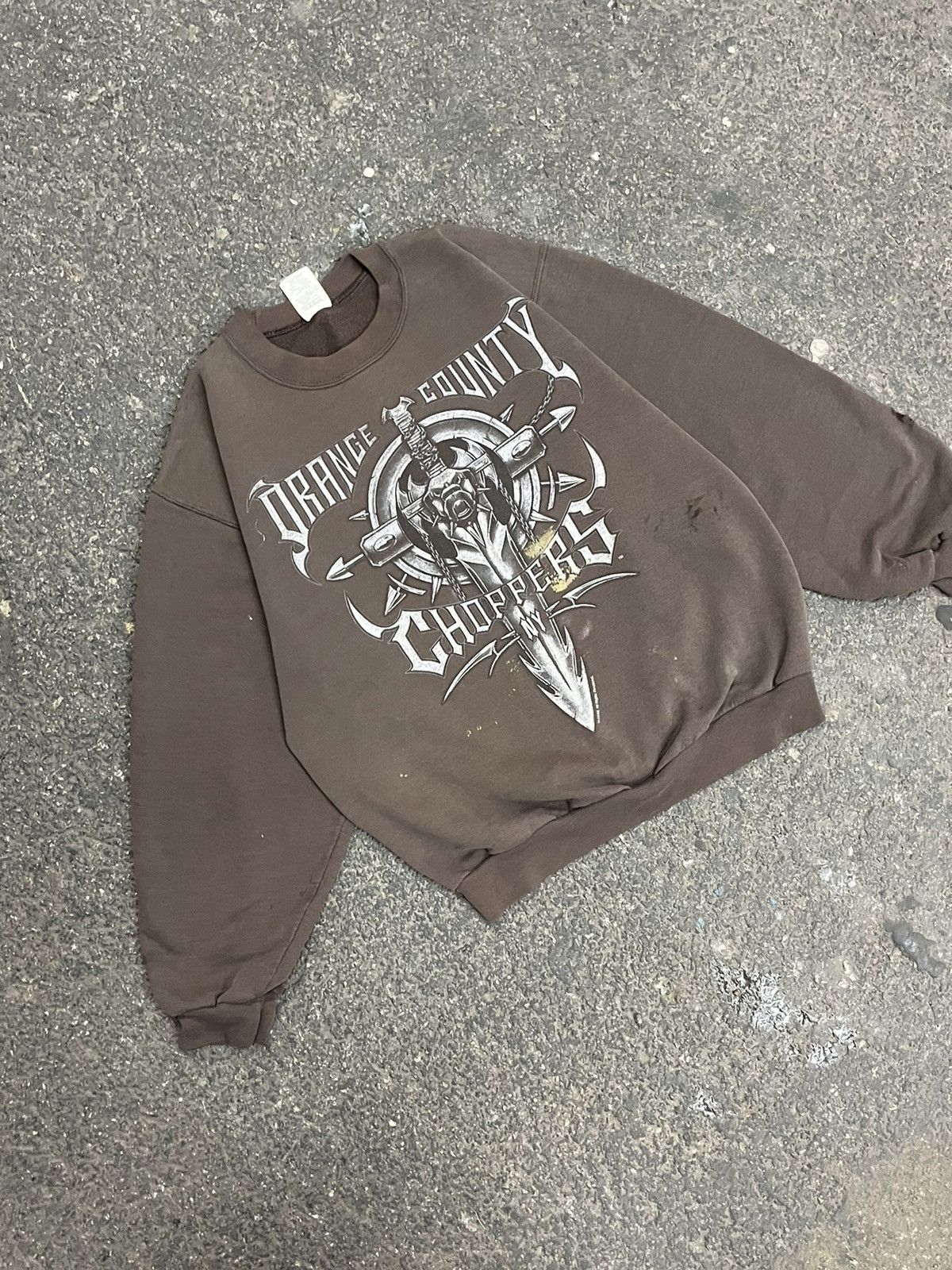 Vintage Orange County choppers y2k mocha brown boxy thrashed hype Size US M / EU 48-50 / 2 - 3 Thumbnail