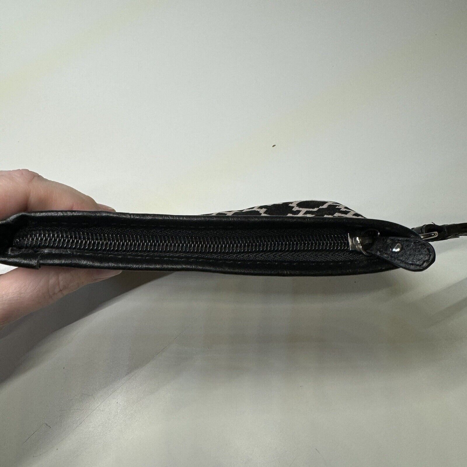 Tommy Hilfiger Tommy Hilfiger Wristlet Clutch Handbag Black Brown Size ONE SIZE - 5 Thumbnail
