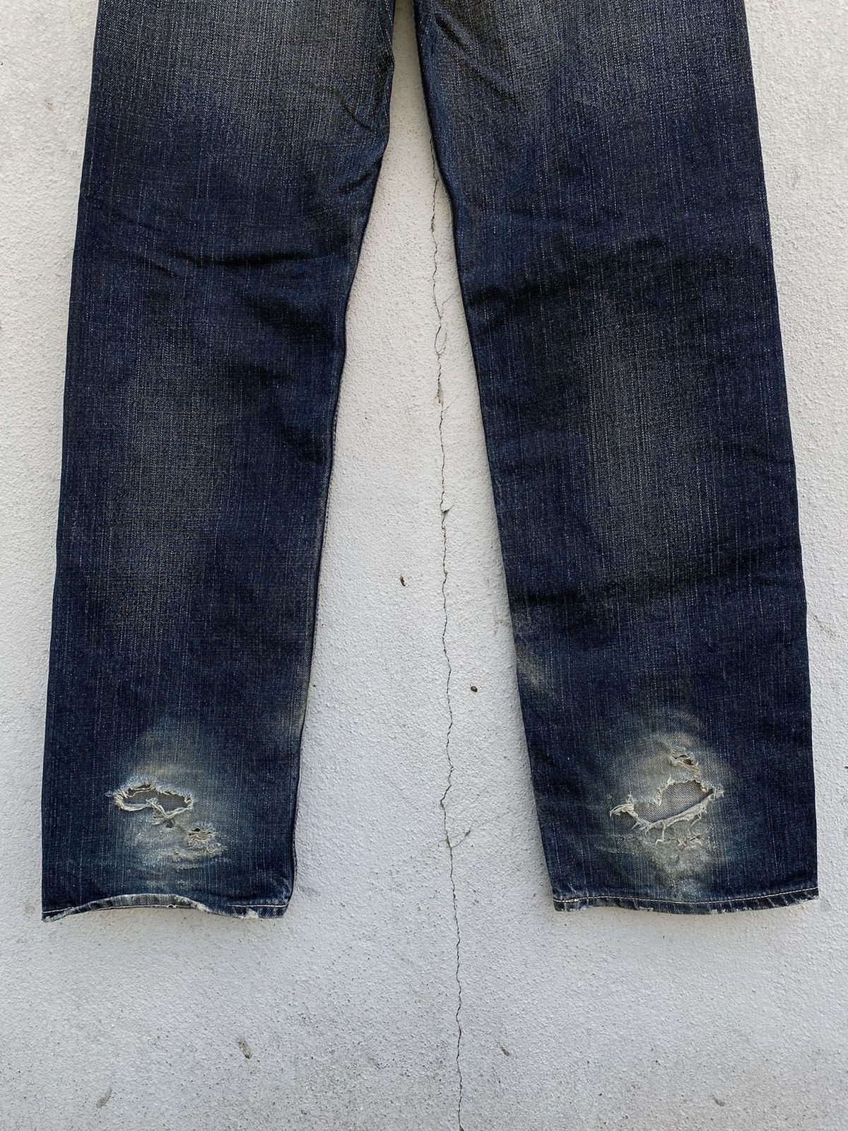 Levi's × Levi's Vintage Clothing Baggy Jeans Levis 503 Distressed Black Silver Oil/Wax Size US 31 - 8 Thumbnail