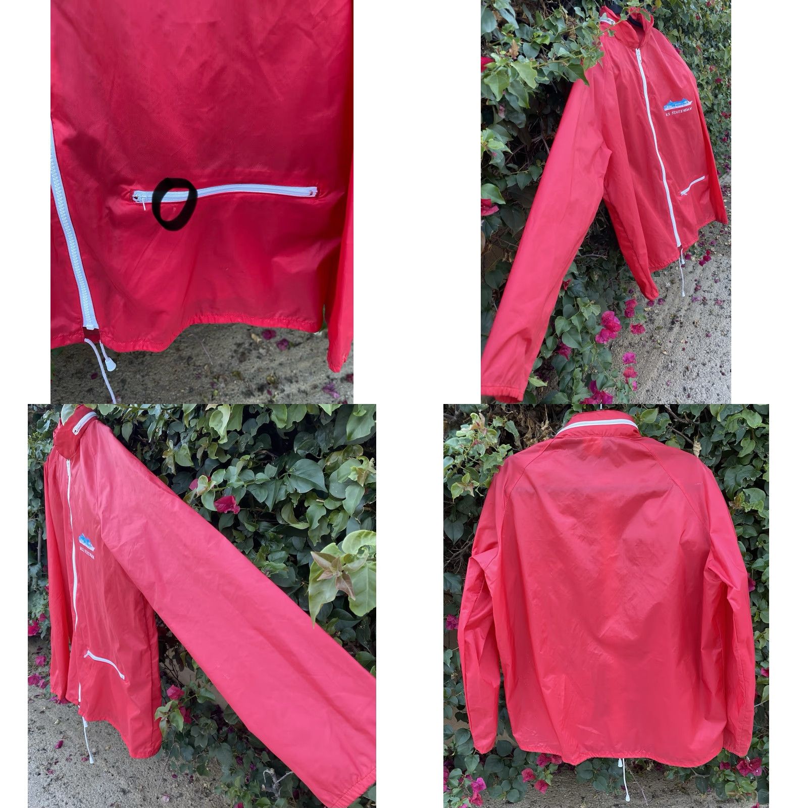 Vintage VINTAGE M.S. Statendam Windbreaker Jacket Nylon Red Navy? Size US L / EU 52-54 / 3 - 9 Thumbnail