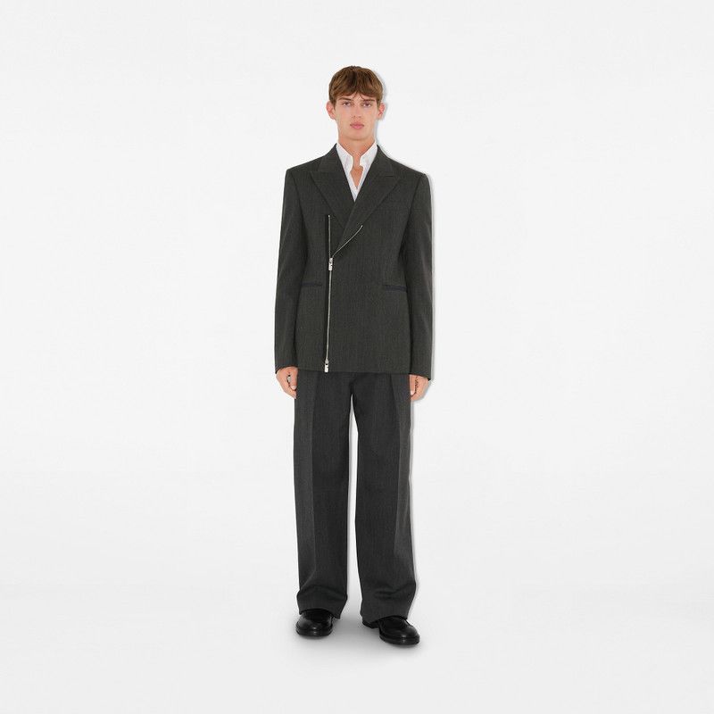 Burberry o1w1db10326 Wool Tailored Trousers in Dark Grey Size US 32 / EU 48 - 2 Thumbnail