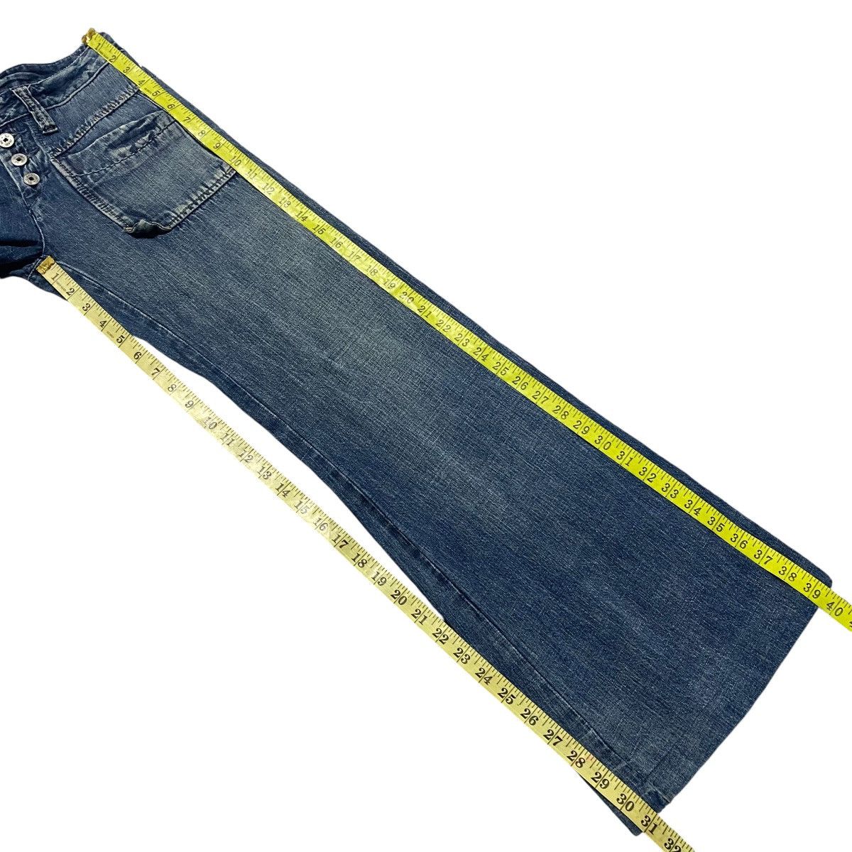 Marithe + Francois Girbaud Marithe Francois Girbaud Denim Super Flare Low Rise Jeans Size 28" / US 6 / IT 42 - 17 Thumbnail