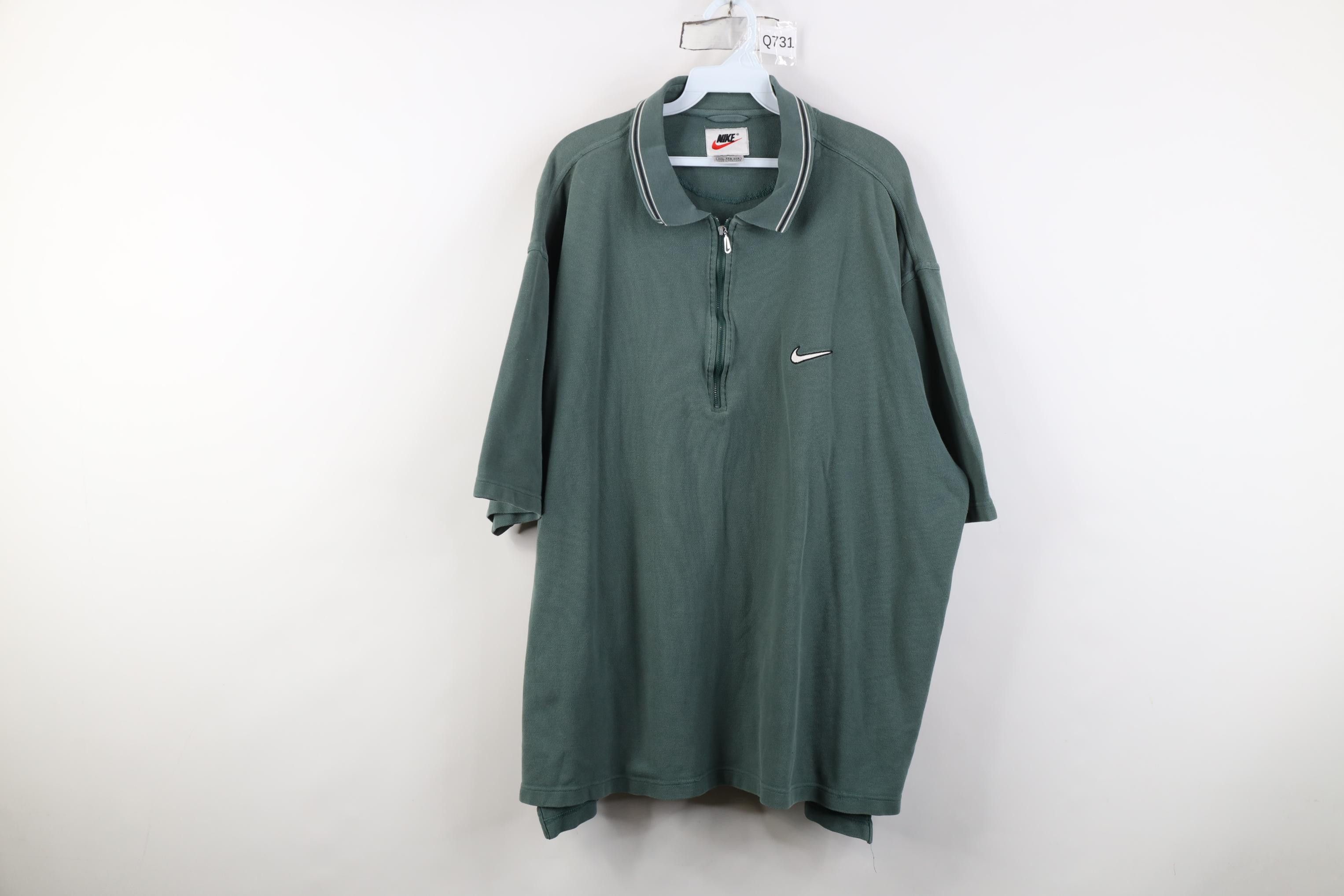 Nike Vintage 90s Nike Scott Mini Swoosh 1/4 Zip Golf Polo Shirt Size US XXL / EU 58 / 5 - 1 Thumbnail
