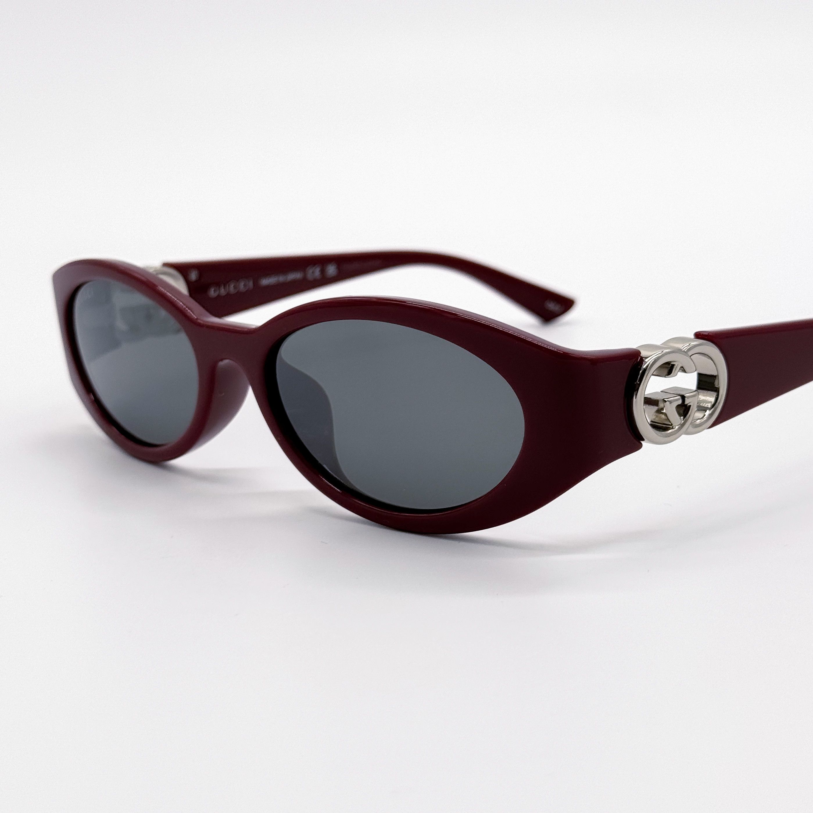 Gucci NEW GUCCI SUNGLASSES WOMEN ROUND BURGUNDY GUCCI GG1662SA 006 Size ONE SIZE - 6 Thumbnail