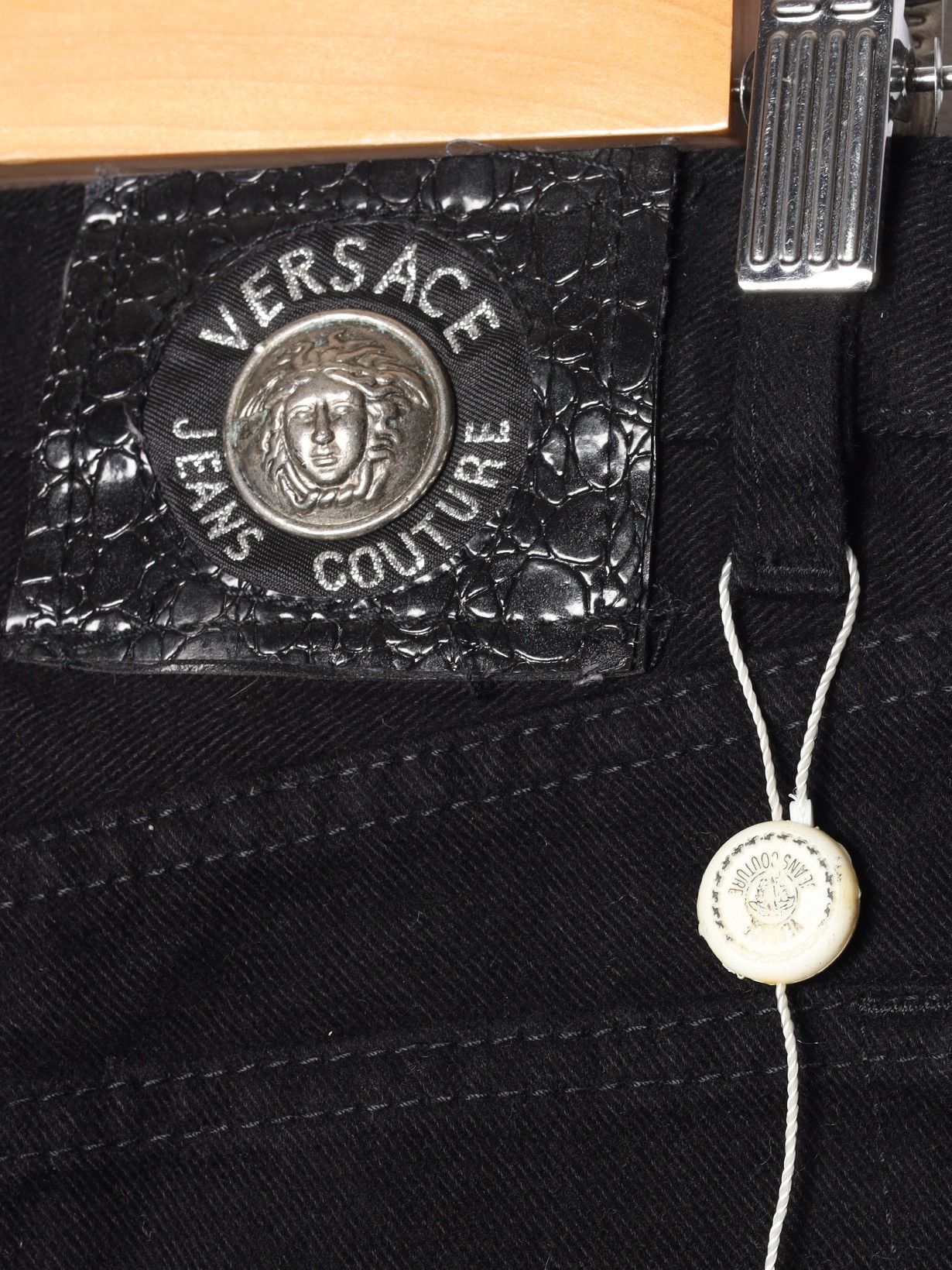 Versace Jeans Couture Versace Jeans Couture Vintage Black Denim Jeans Skinny Pants Size 27" / US 4 / IT 40 - 16 Thumbnail
