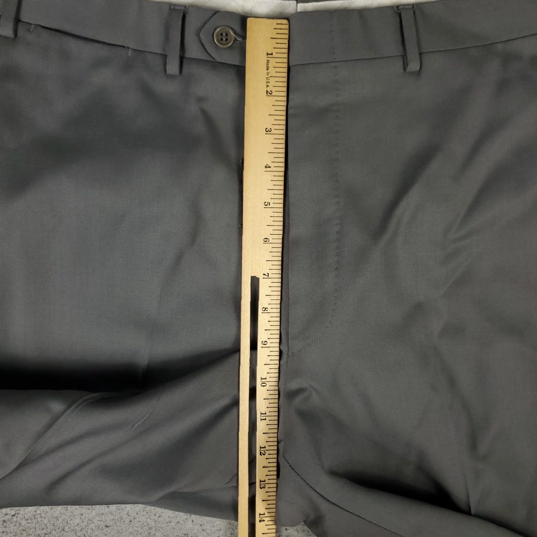 Canali Canali Gray Wool Dress Pants 34x28 Flat Front Men's Trousers Regular Fit Size US 34 / EU 50 - 4 Thumbnail