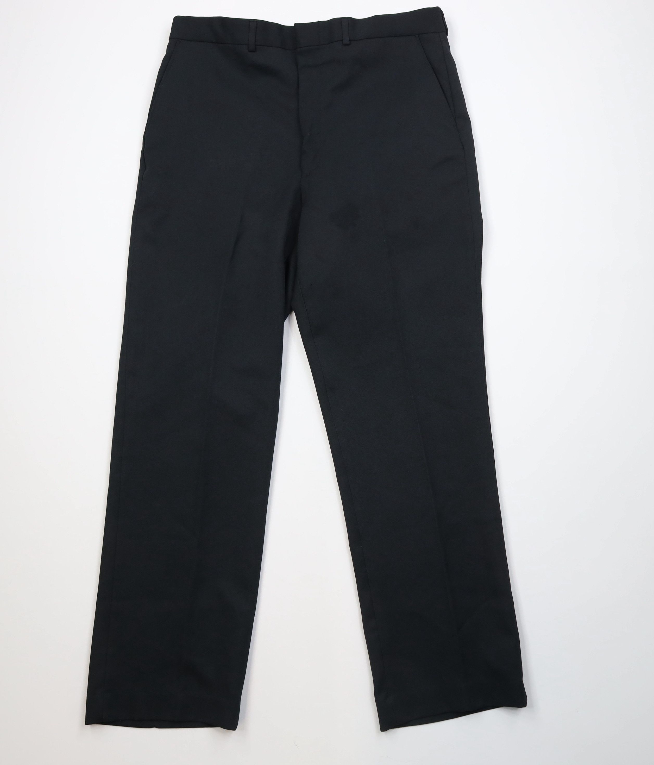 Vintage 70s Streetwear Flared Wide Leg Chino Pants Black USA