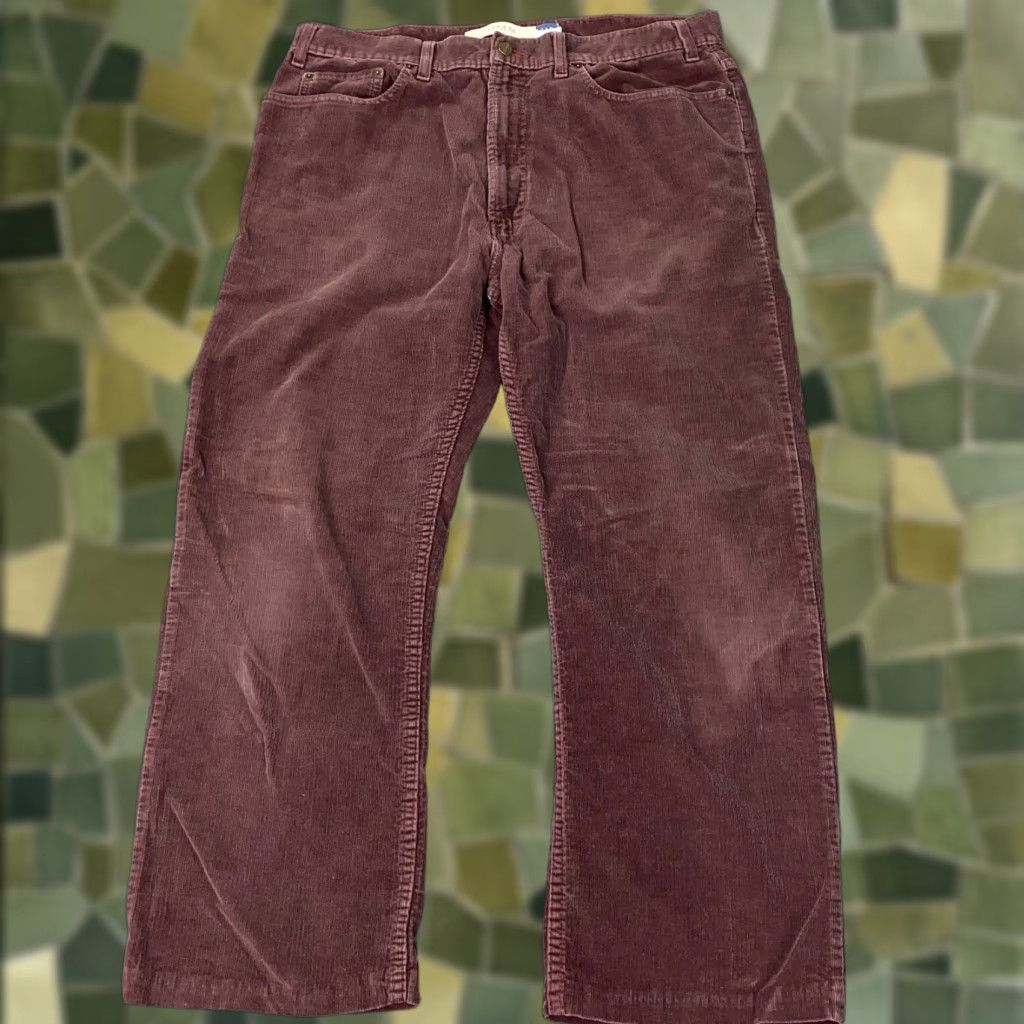 VINTAGE Gap Corduroy Pants 38x27 Maroon Boot Fit Straight 90s Grunge Mens