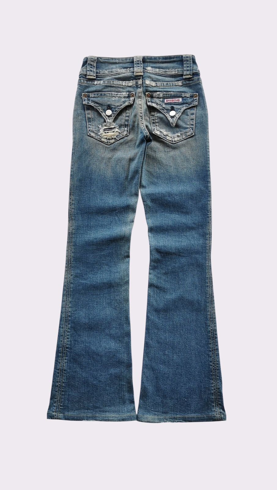 Hudson THRASHED Hudson Usa Womens Bootcuts Jeans Size 24" / US 00 / IT 34 - 2 Thumbnail