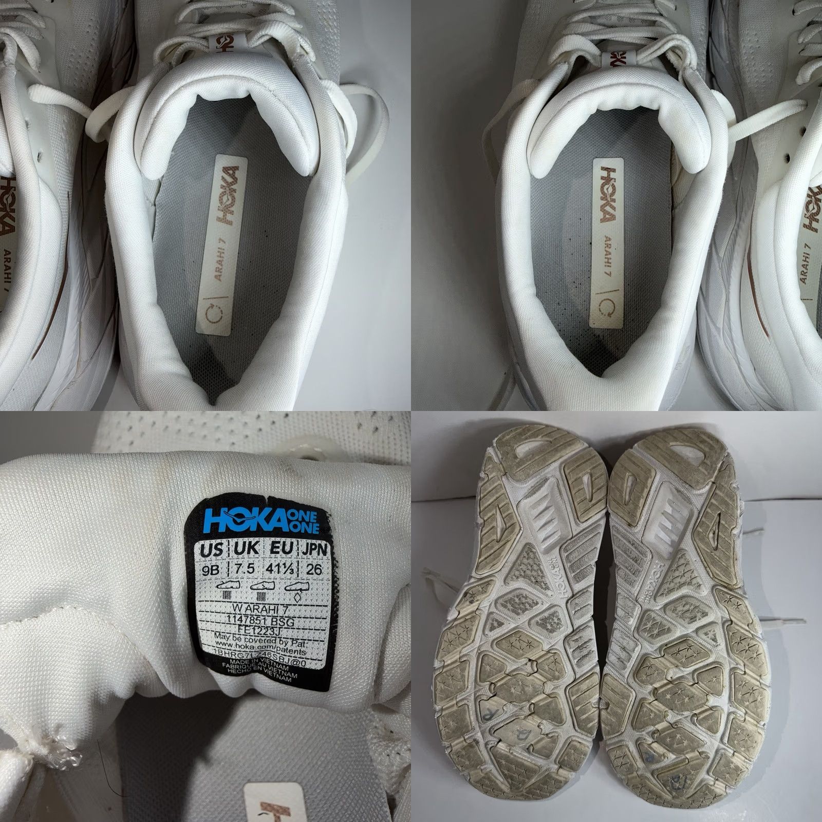 Vintage Hoka One One Arahi 7 White Rose Gold Running Sneakers Size 9B Women’s"} Size US 8 / IT 38 - 8 Thumbnail
