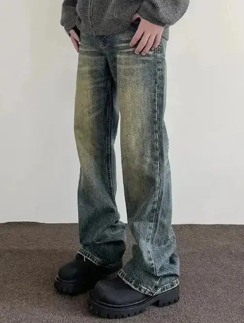 VIBE Y2k Vintage Blue Distressed Jeans Size US 30 / EU 46 - 4 Thumbnail