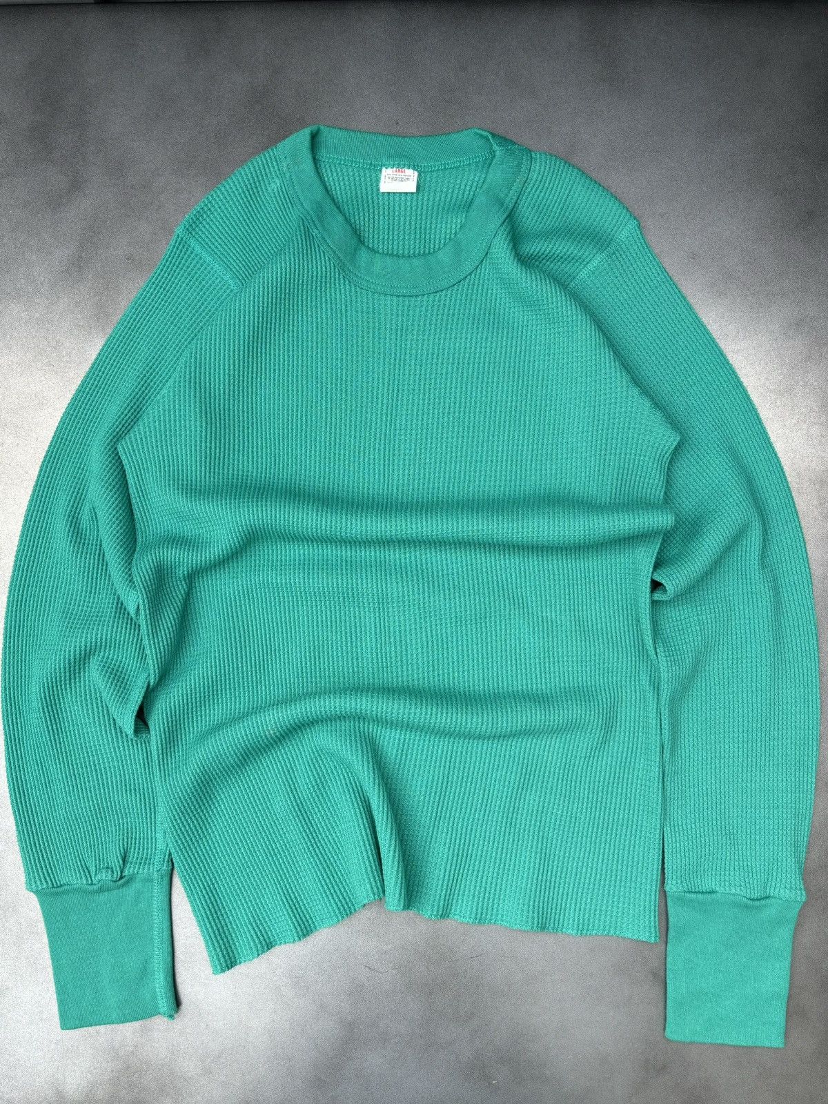 Fruit Of The Loom × Vintage 1980s Fruit of the Loom Thermal L/S 1970s Vintage Waffle Men Size US S / EU 44-46 / 1 - 6 Thumbnail