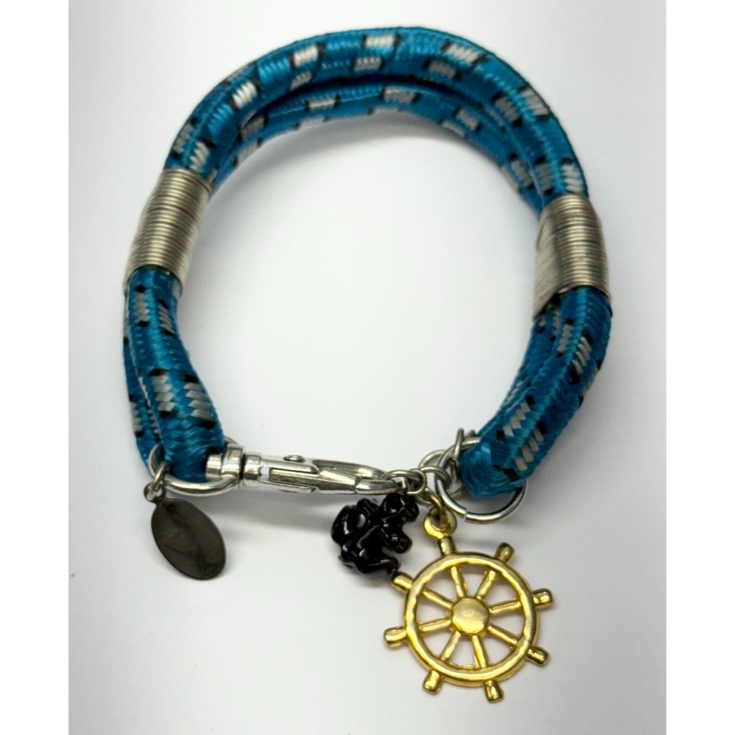 Vintage Vintage nautical bungee cord charm bracelet blue Size ONE SIZE - 2 Thumbnail