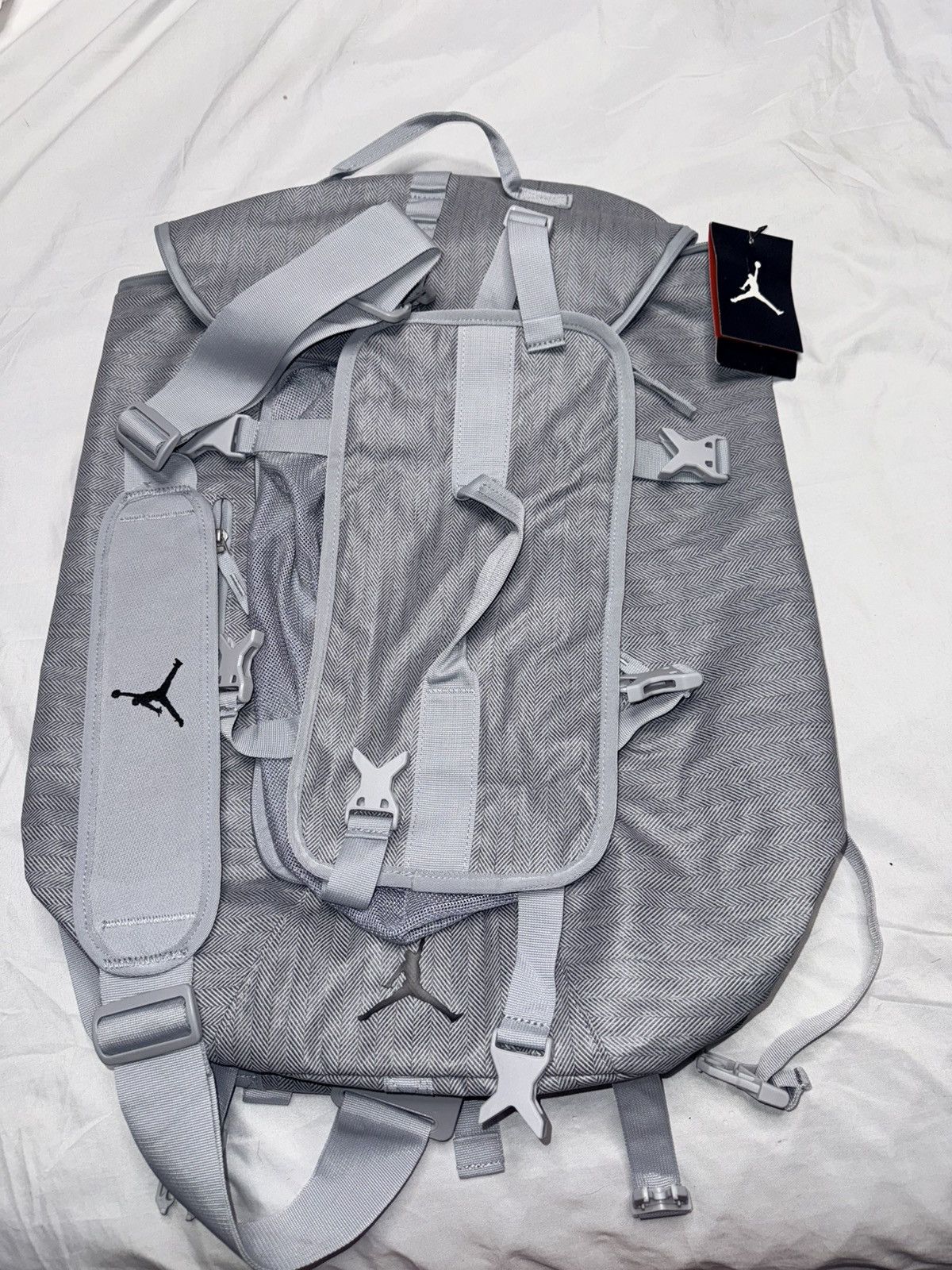 Jordan Brand Jordan Herringbone Backpack Duffel Bag 806369-012 NWT Size 46 - 1 Thumbnail