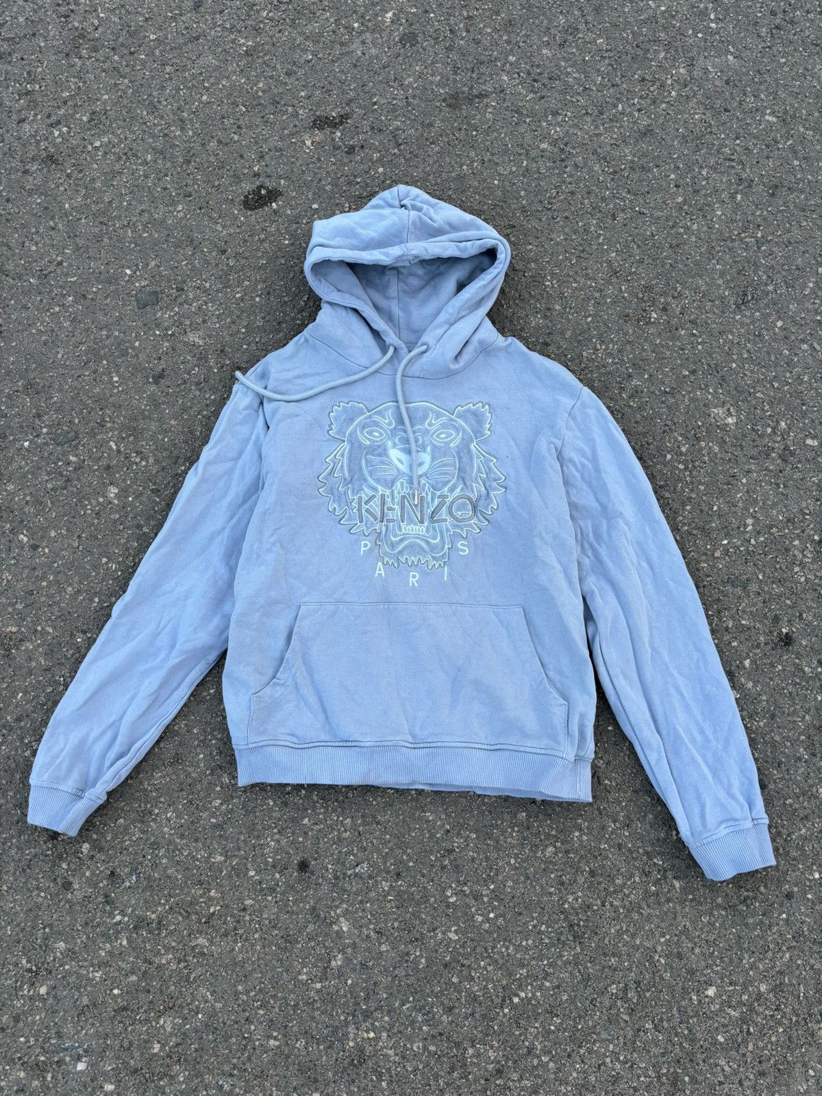 Japanese Brand × Kenzo Y2k Light blue Sweatshirt with embroidery logo Kenzo hoodie Size M / US 6-8 / IT 42-44 - 1 Thumbnail
