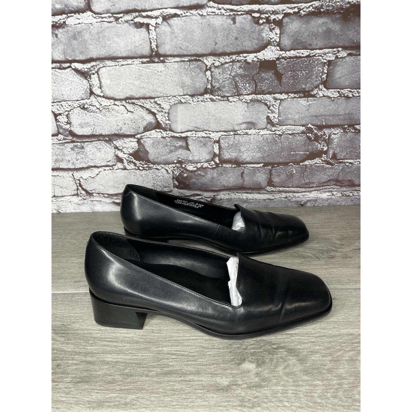 Rockport Rockport Black Leather Square Toe Pumps Heel Work Shoes Wome Size US 9 / IT 39 - 20 Thumbnail