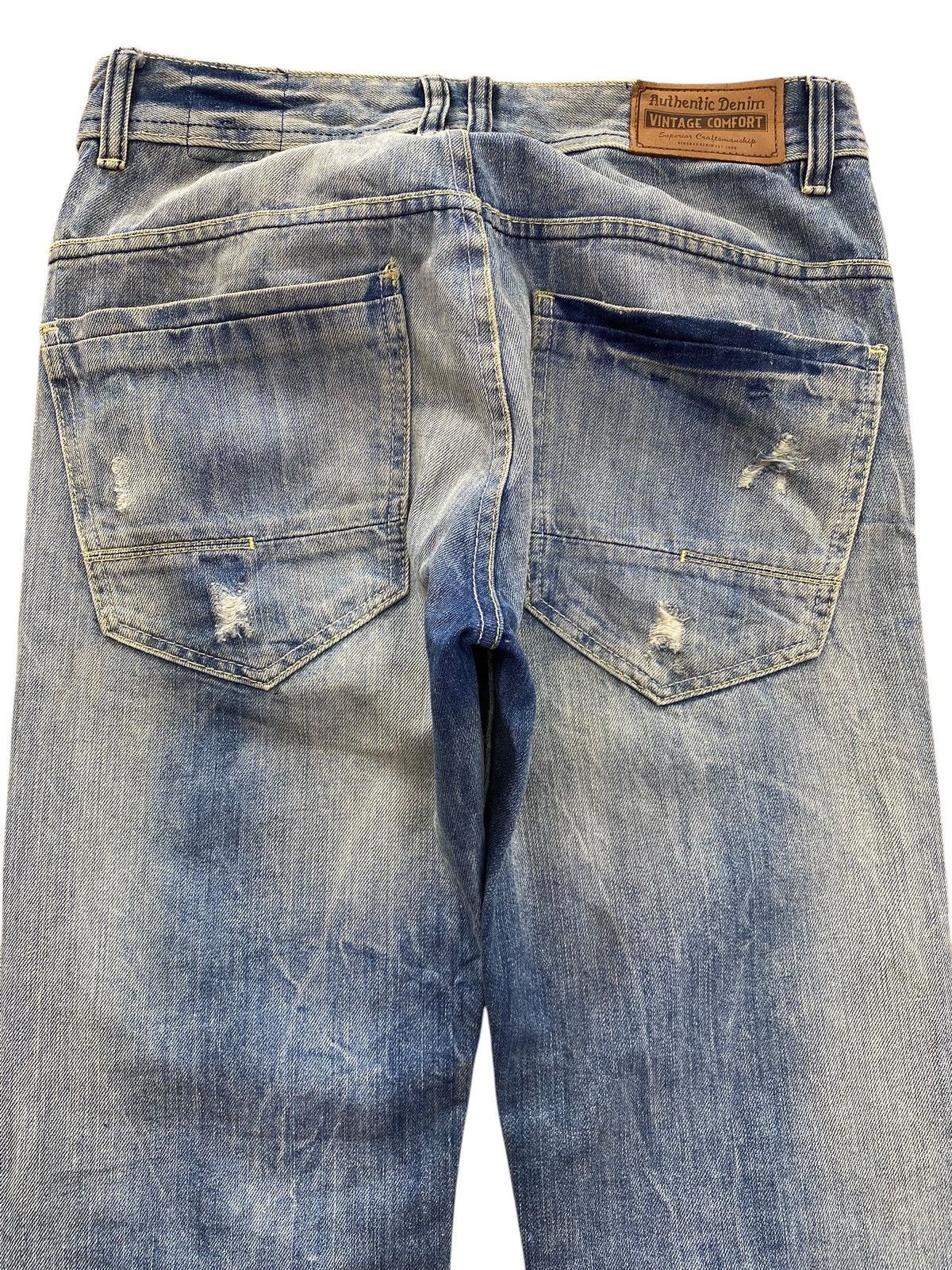 Bershka Bershka Faded Wash Patchwork Style Skinny Leg Jeans Size US 30 / EU 46 - 4 Thumbnail